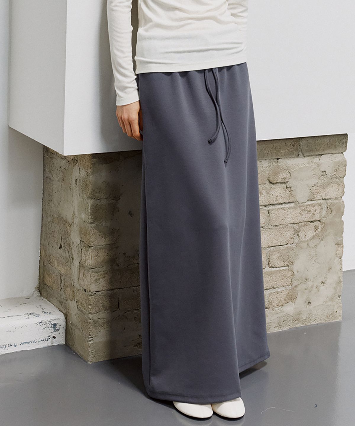노우드(NOEUD) SK008 Soft Ease Skirt (Charcoal)