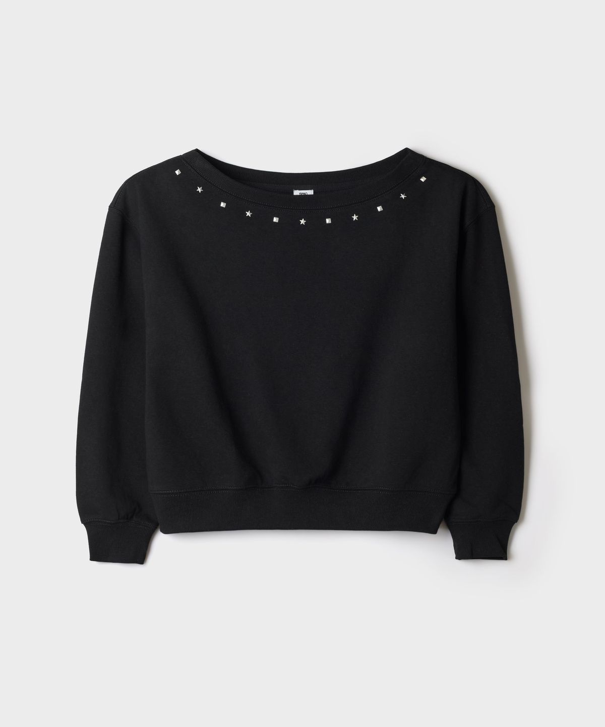 스파오(SPAO) 스터드 오프숄더 스웨트셔츠_SPMWG49G40