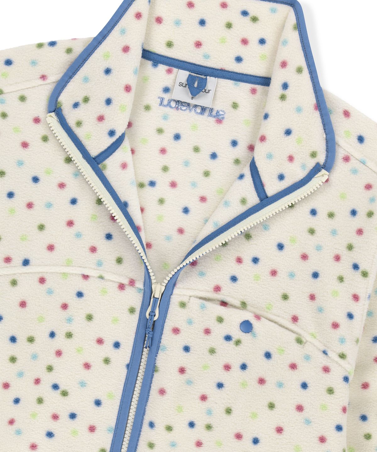 썬러브투어(SUNLOVETOUR) Phase Fleece Jacket Ivory Dot