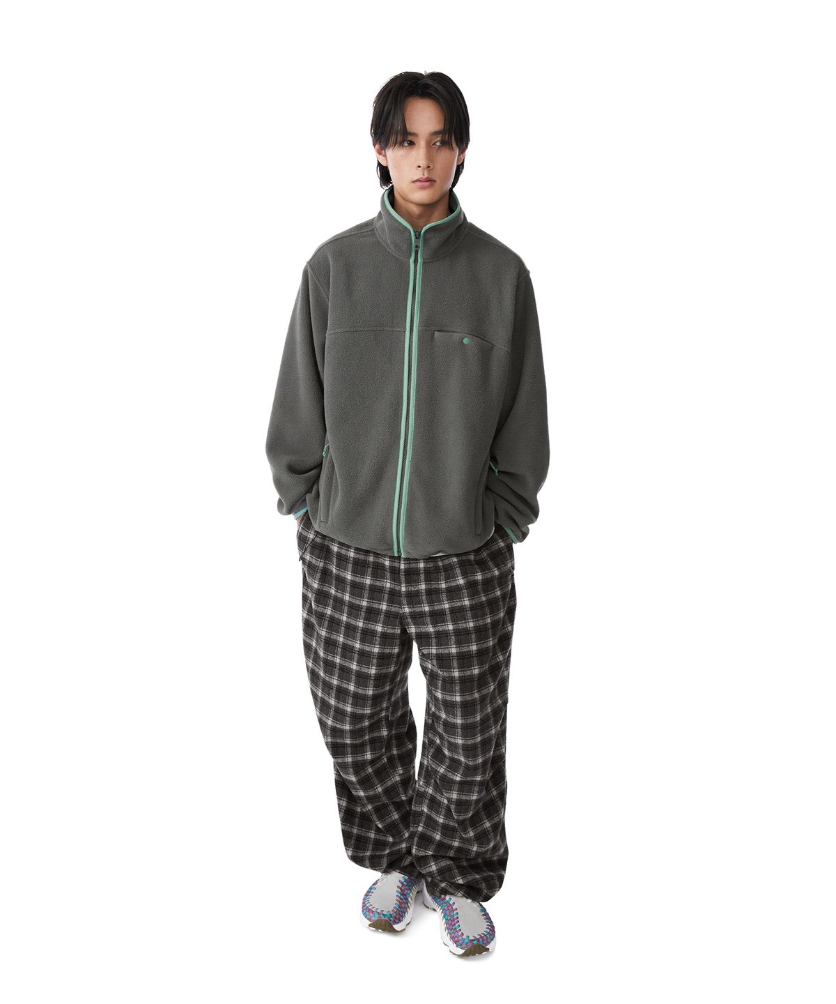 썬러브투어(SUNLOVETOUR) Phase Fleece Jacket Charcoal Dot