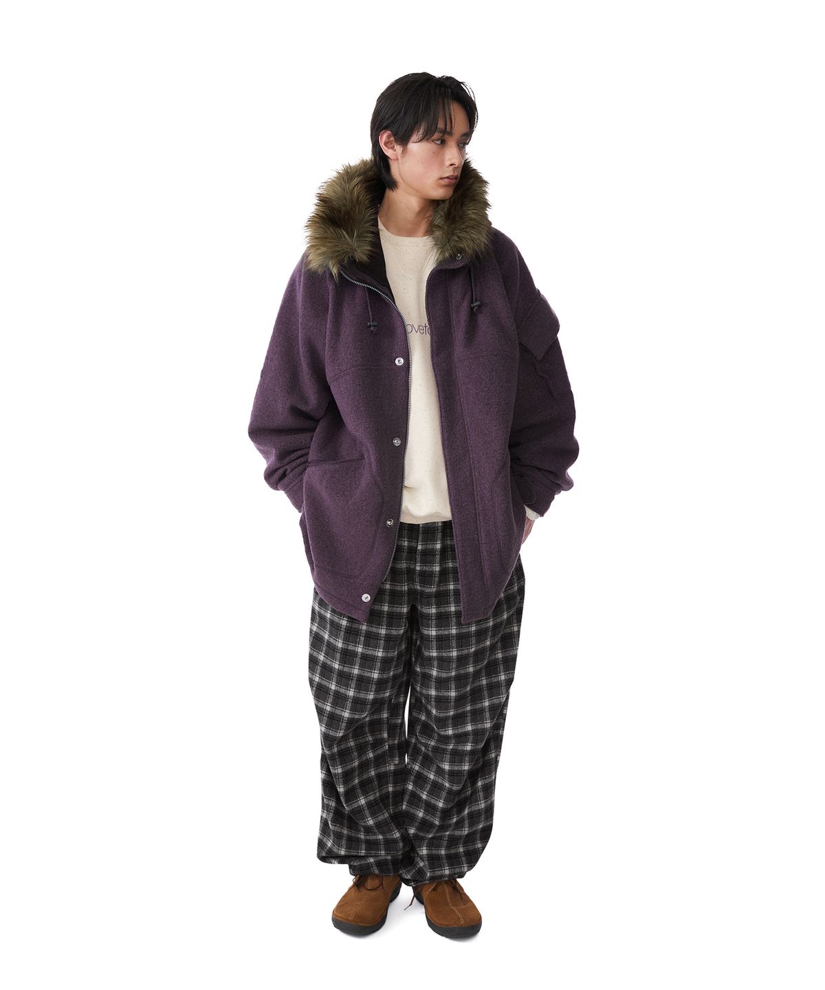 썬러브투어(SUNLOVETOUR) Wool Field Parka Purple