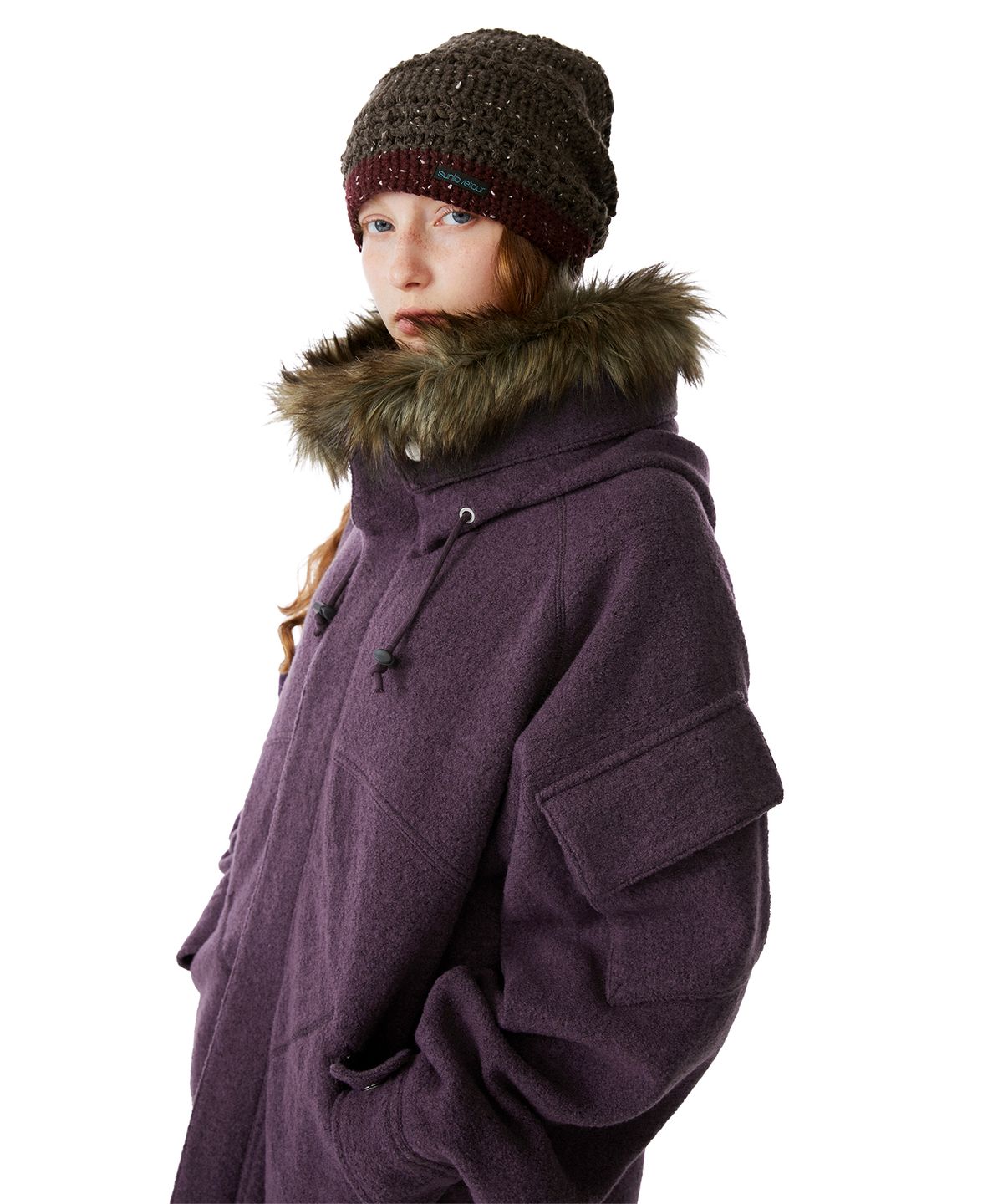 썬러브투어(SUNLOVETOUR) Wool Field Parka Purple