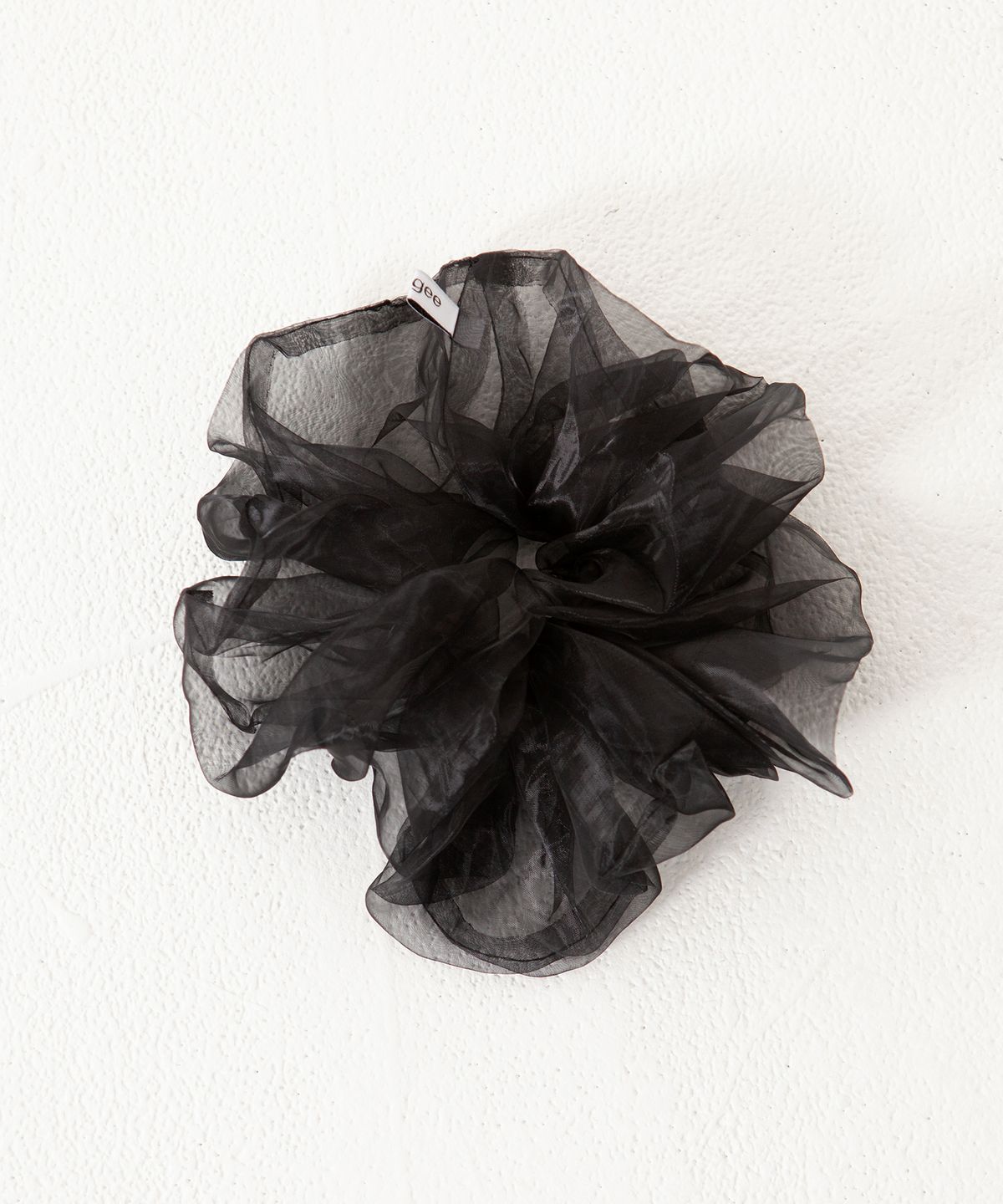 지지(GEEGEE) organza volume scrunchie - black