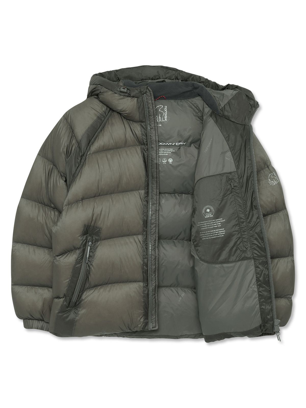 노르디스크(NORDISK) 로키 드라이 크리스탈다운 후디 점퍼 - U_URBAN KHAKI_OUW265724K