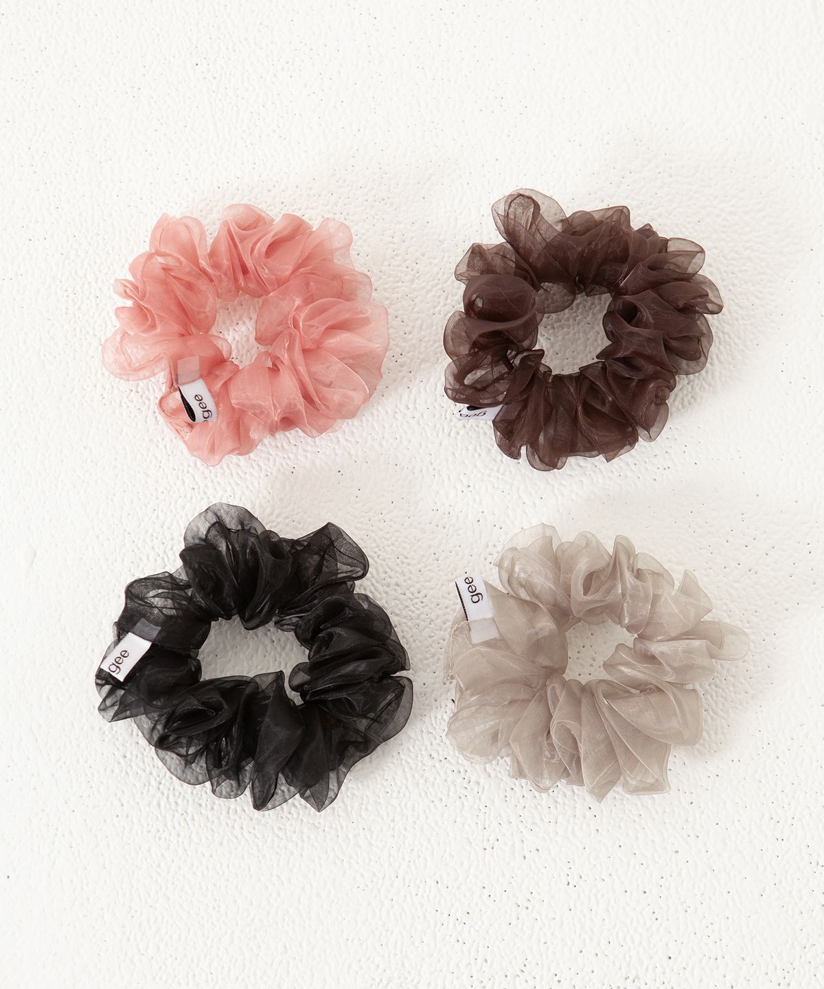 지지(GEEGEE) organza daily scrunchie (4color)