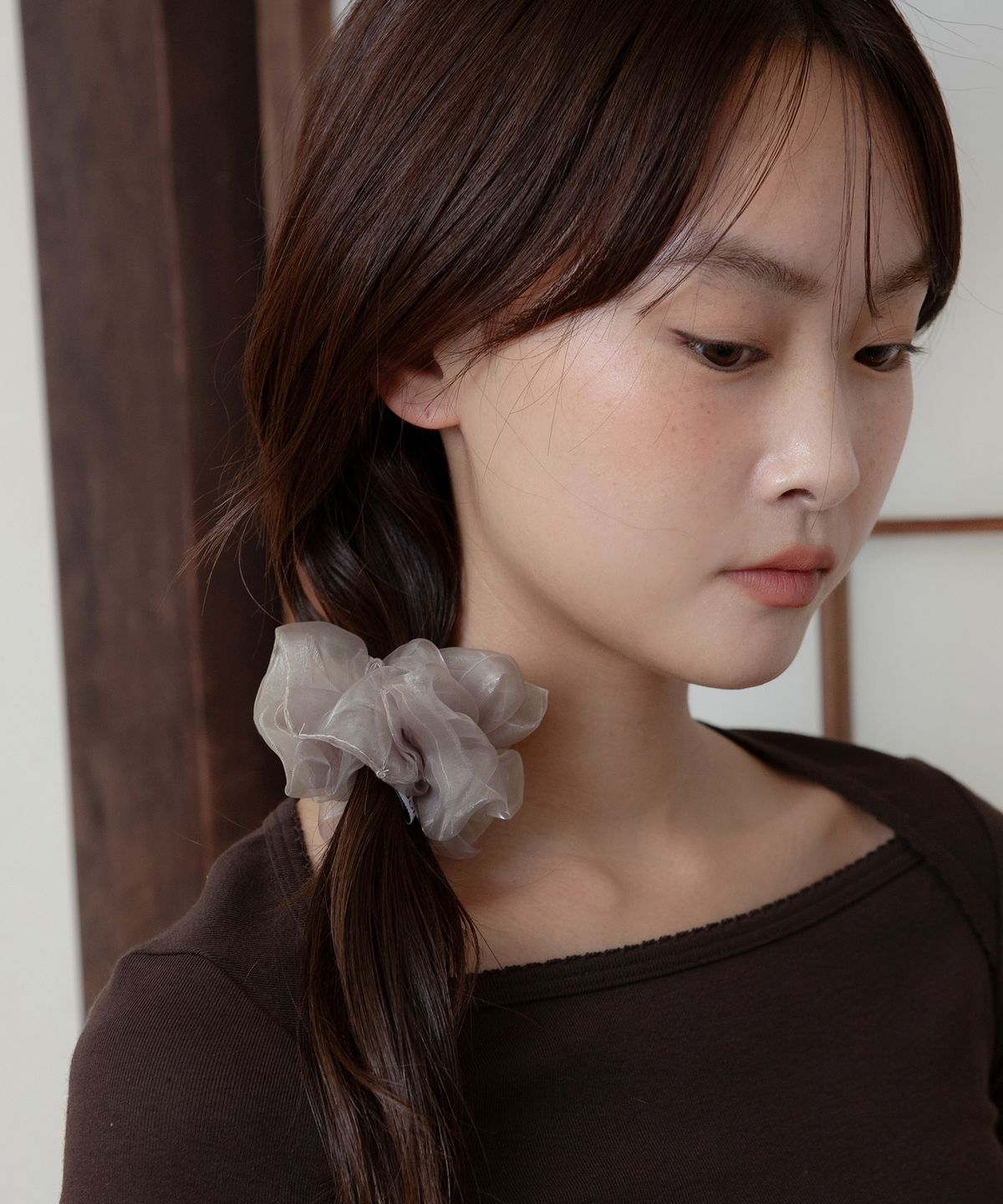 지지(GEEGEE) organza daily scrunchie (4color)