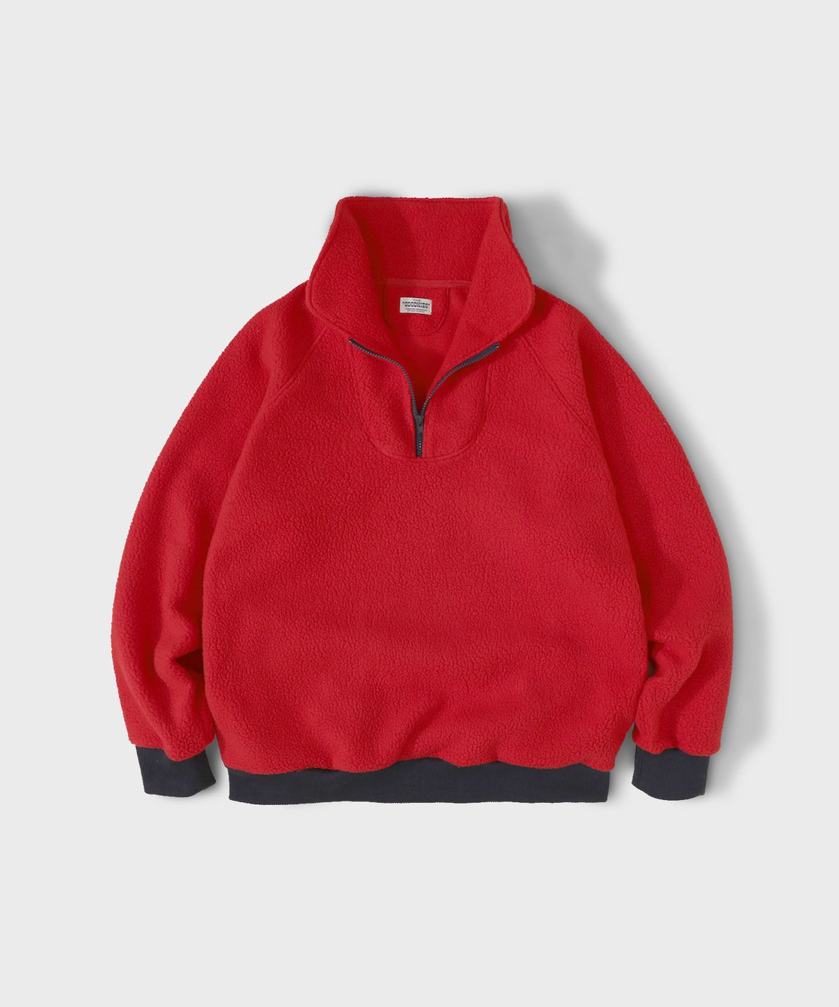 굿니스(GOODNIES) Beautiful Life. Fleece Half-Zip. Deep Red