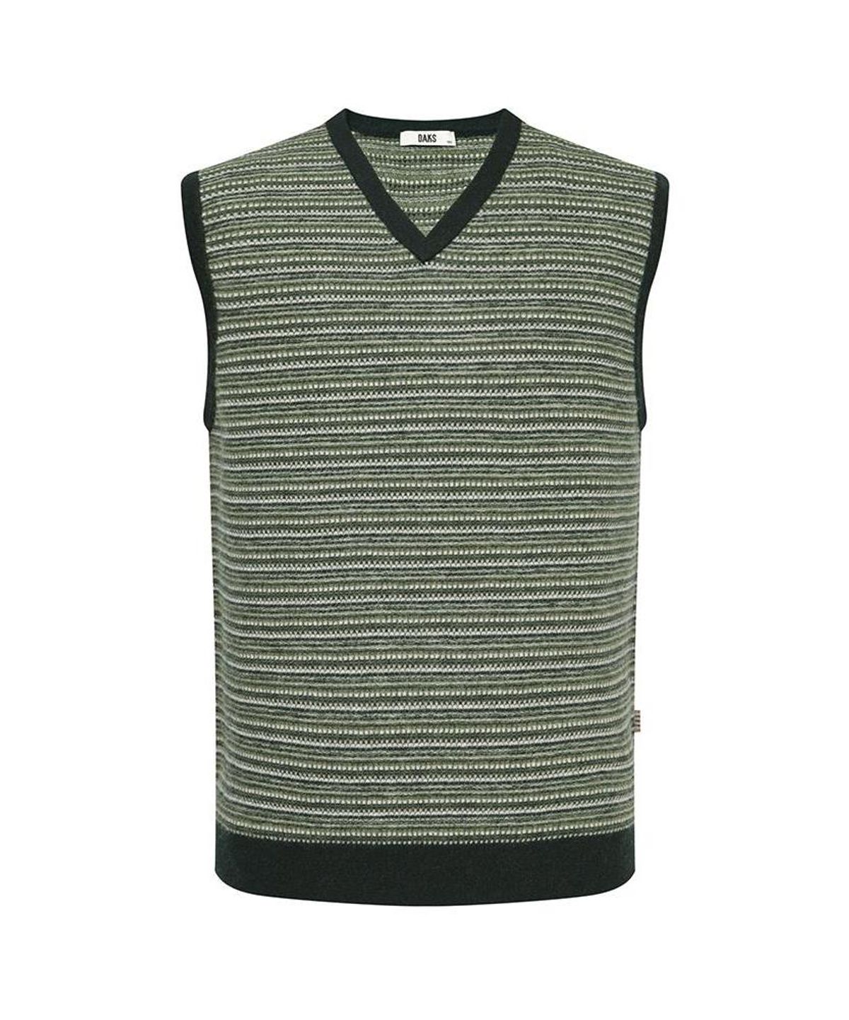 닥스셔츠(DAKS SHIRTS) 울100 멀티컬러 베스트 레귤러핏 그린_DMW1SWVE104E1