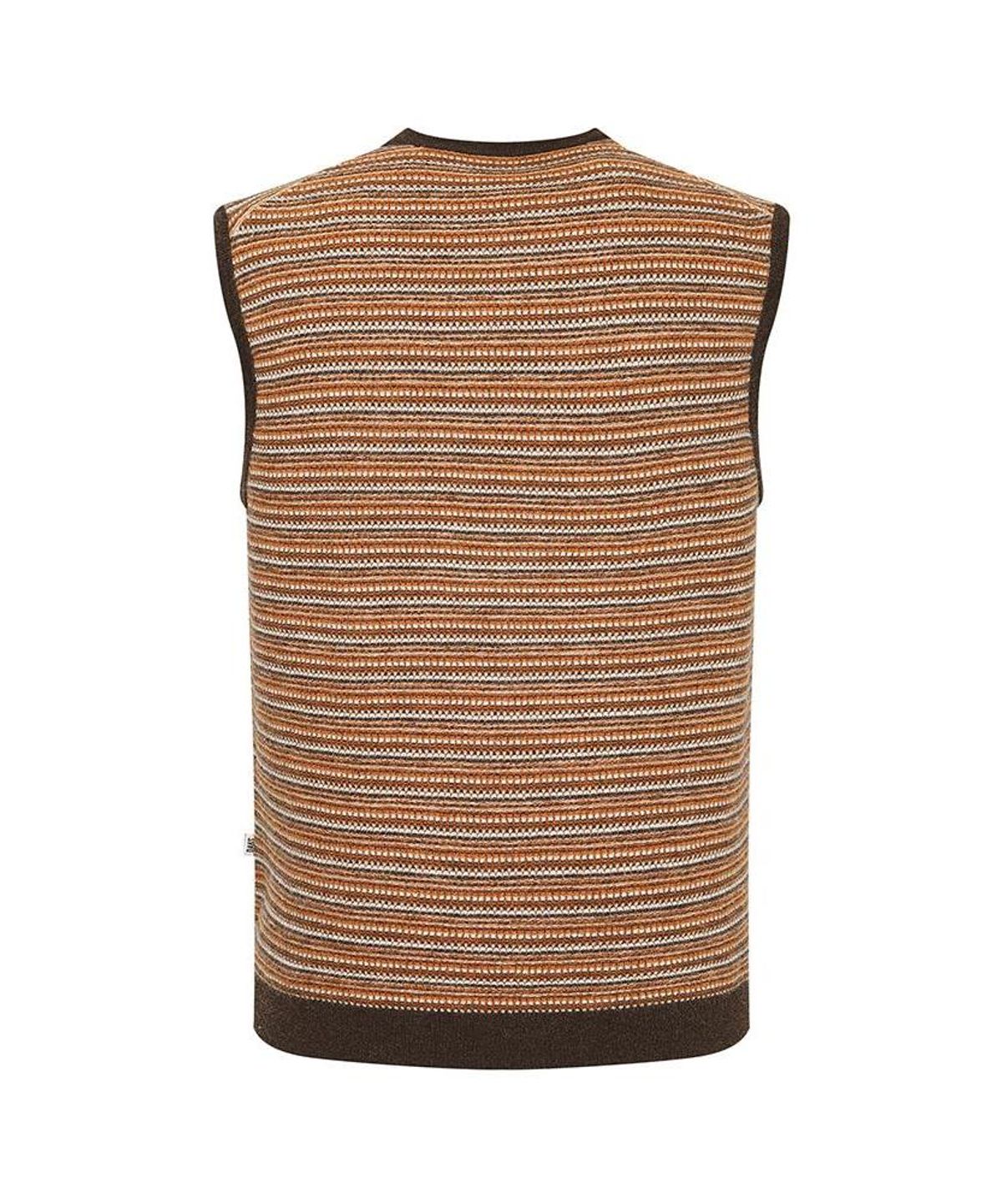 닥스셔츠(DAKS SHIRTS) 울100 멀티컬러 베스트 레귤러핏 브라운_DMW1SWVE104W1