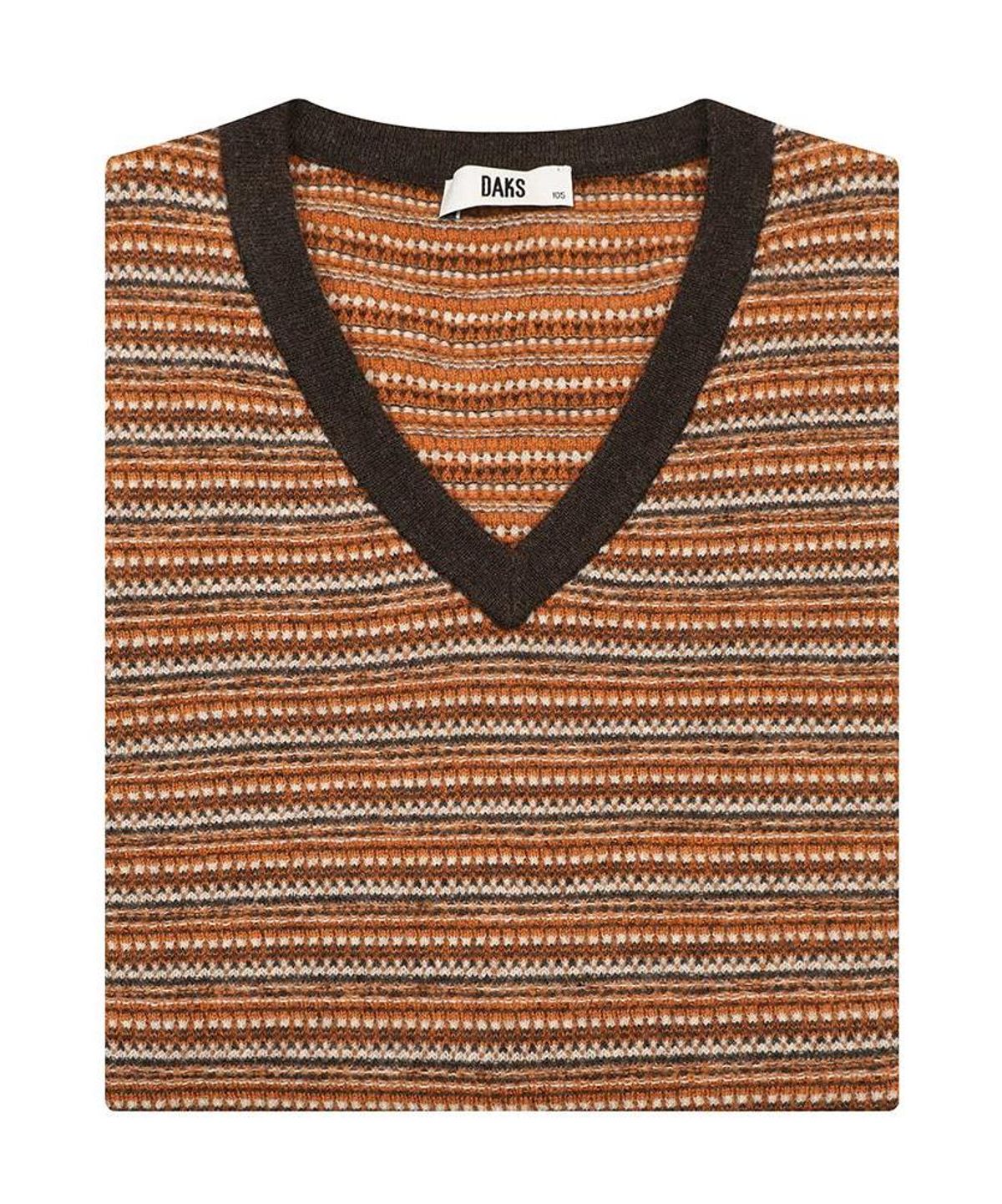닥스셔츠(DAKS SHIRTS) 울100 멀티컬러 베스트 레귤러핏 브라운_DMW1SWVE104W1