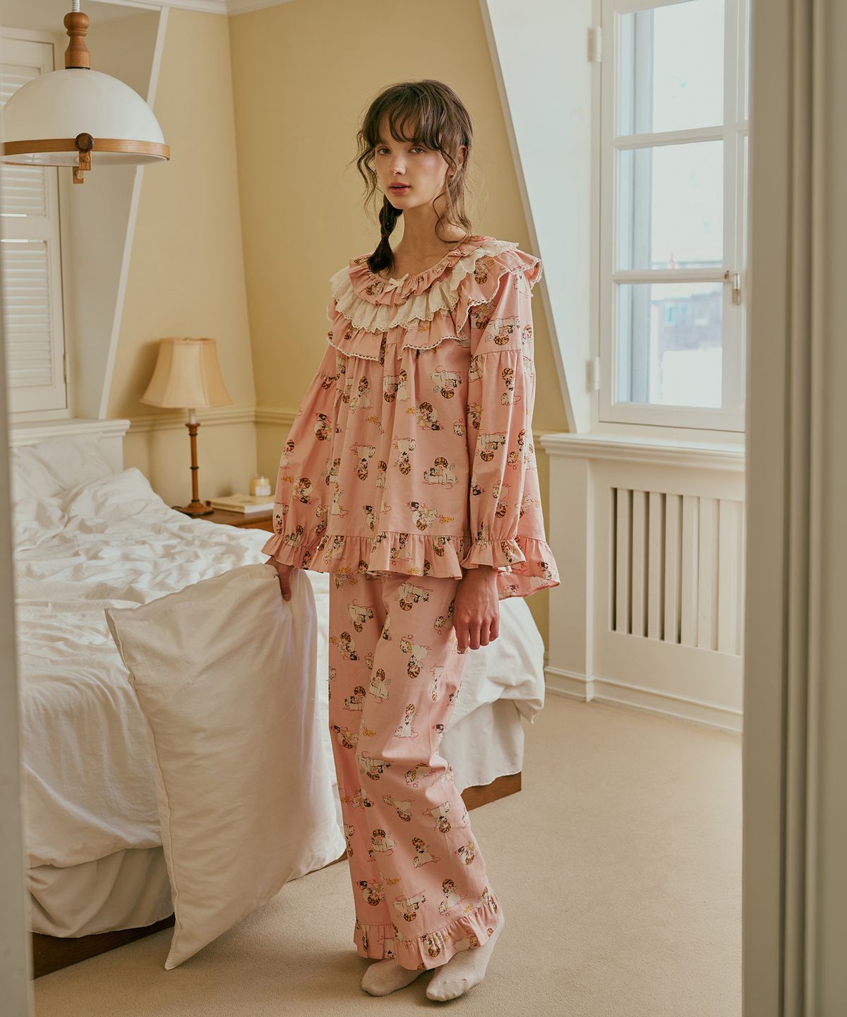 울랄라파자마(ULLALA PAJAMAS) 베베엔젤 긴팔 투피스 인디핑크 (30수)