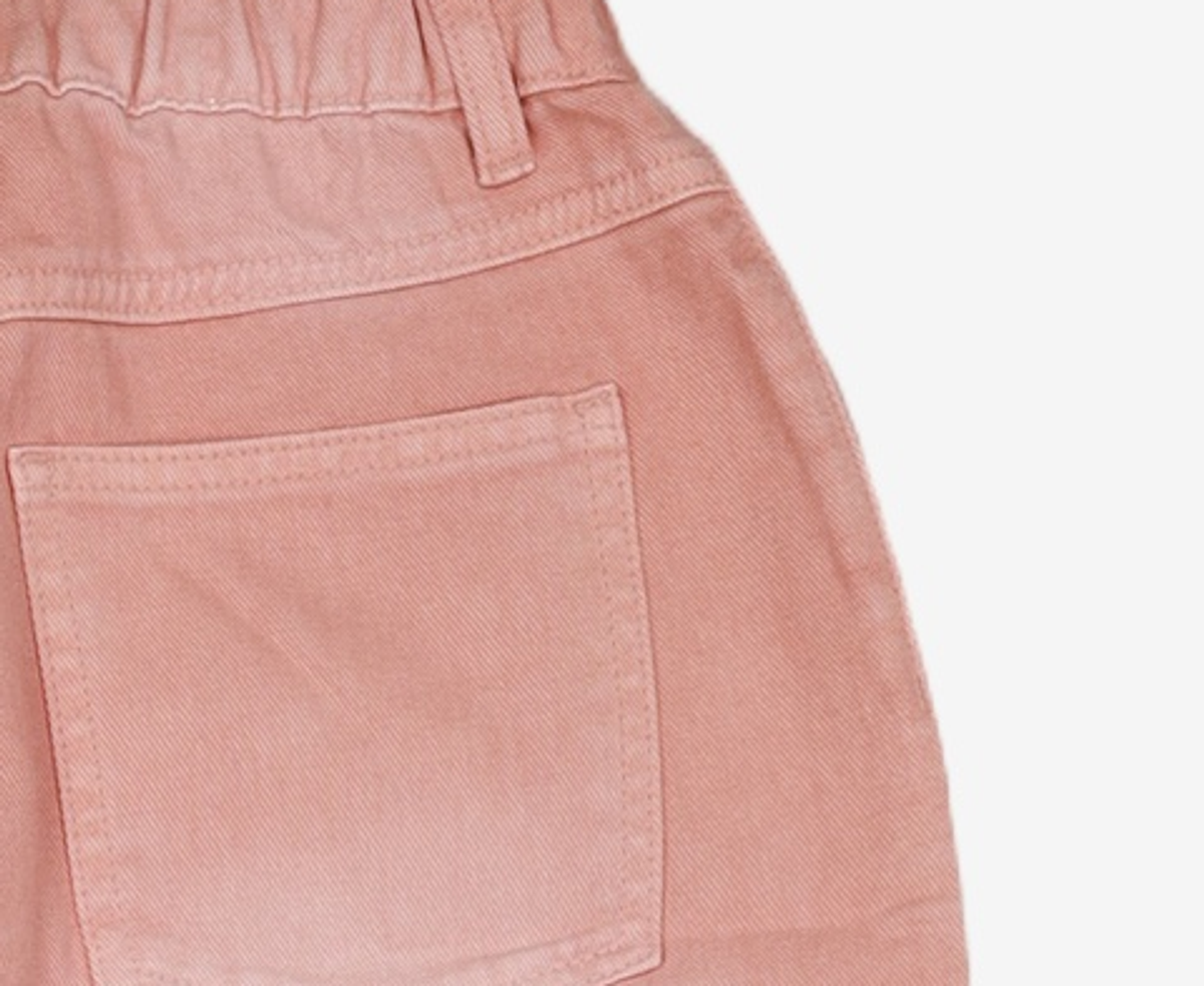 무신사 스탠다드 키즈(MUSINSA STANDARD KIDS) 피그먼트 와이드 데님 팬츠 [코랄] 150