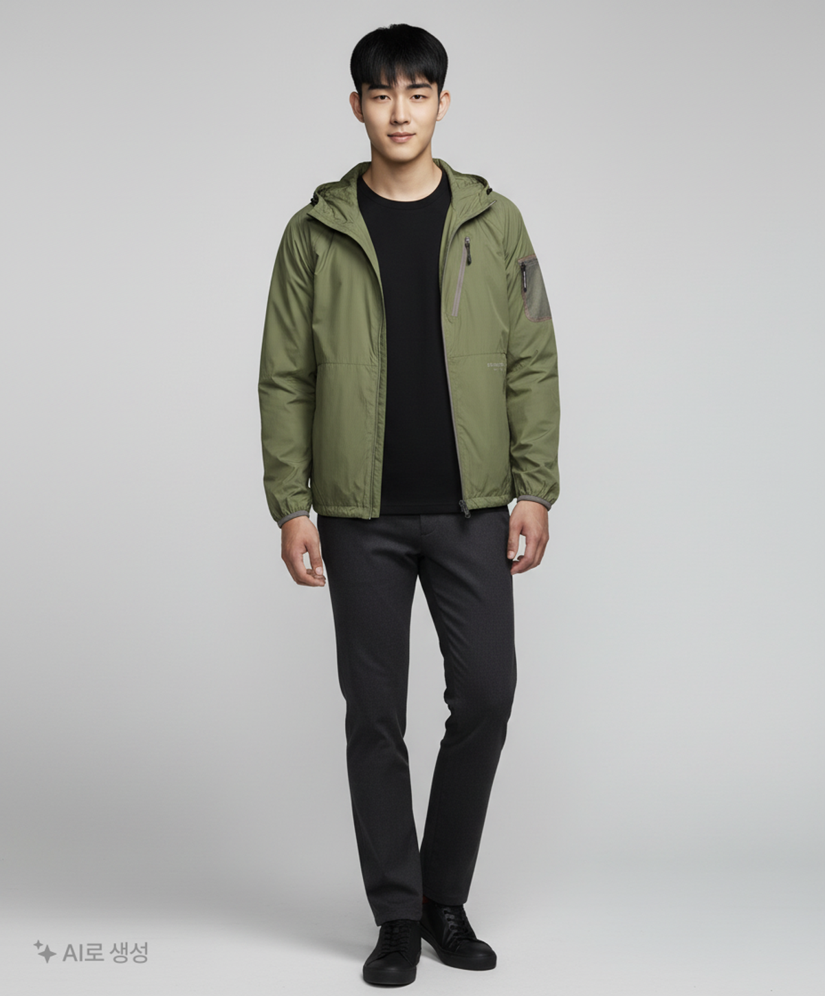 디스이즈네버댓(THISISNEVERTHAT) PERTEX® QA Windbreaker Olive Green XL