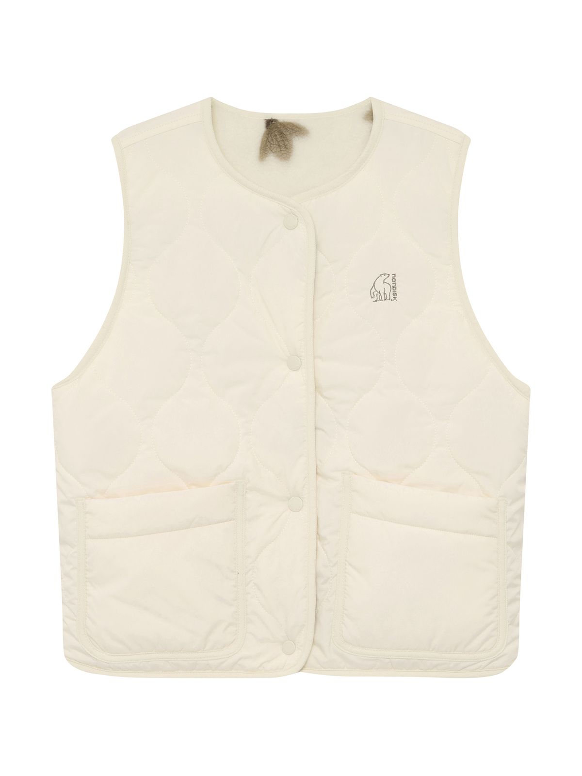 노르디스크(NORDISK) 휘게 노르딕패턴 플리스 베스트 (Reversible) - W_Ivory_OWW26601W5