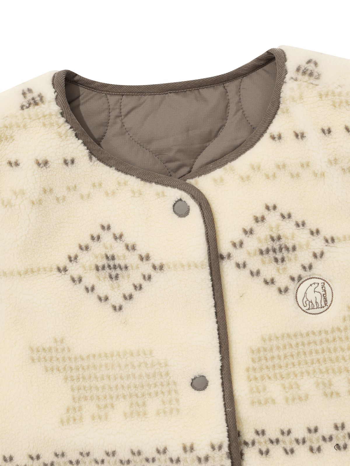 노르디스크(NORDISK) 휘게 노르딕패턴 플리스 베스트 (Reversible) - W_Beige_OWW26601E2