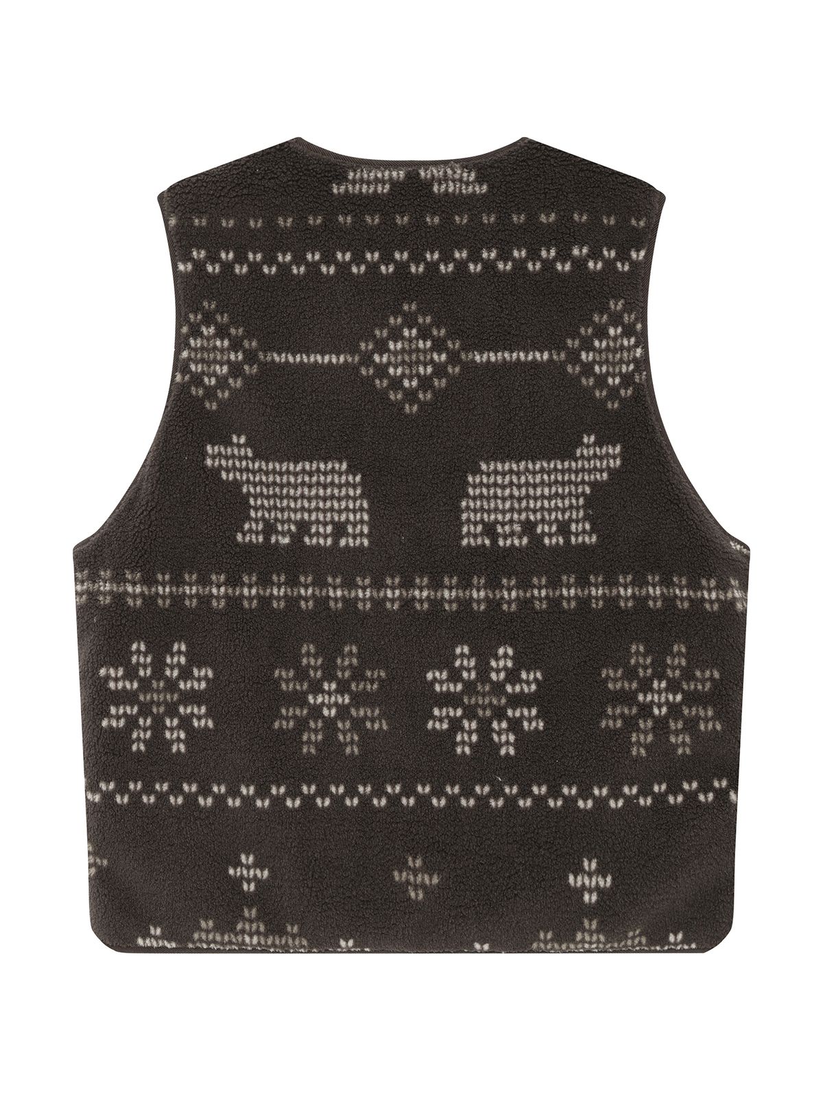 노르디스크(NORDISK) 휘게 노르딕패턴 플리스 베스트 (Reversible) - W_Dark Brown_OWW26601E8
