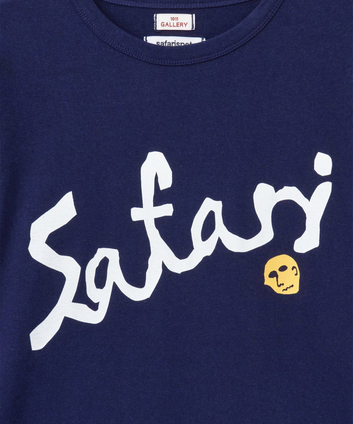 사파리스팟(SAFARISPOT) [사파리스팟 X 1011갤러리] 핸드 드로잉 로고 롱 슬리브 (네이비)