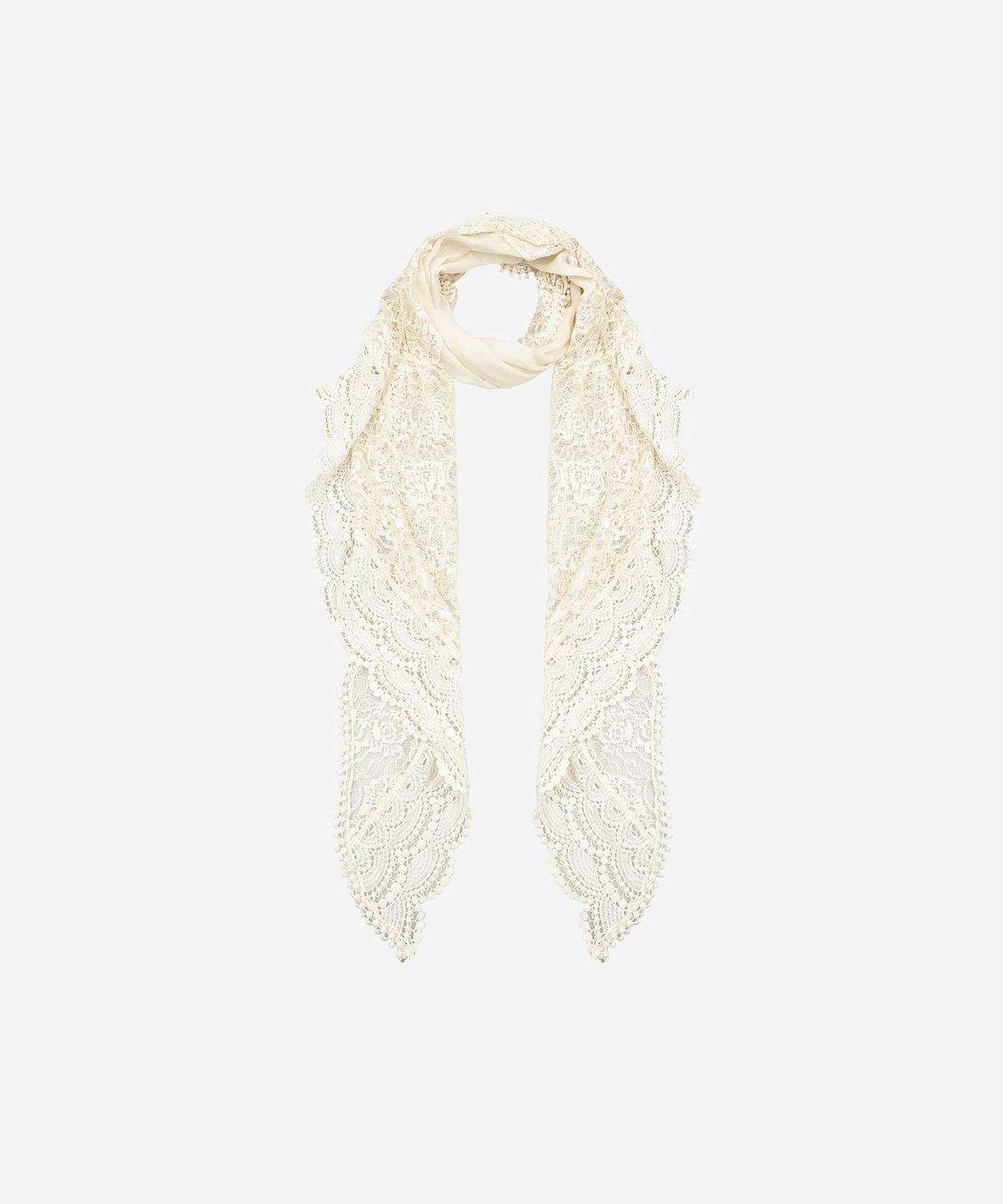 뉴얼린(NEWALRIN) Rose Lace Muffler Beige