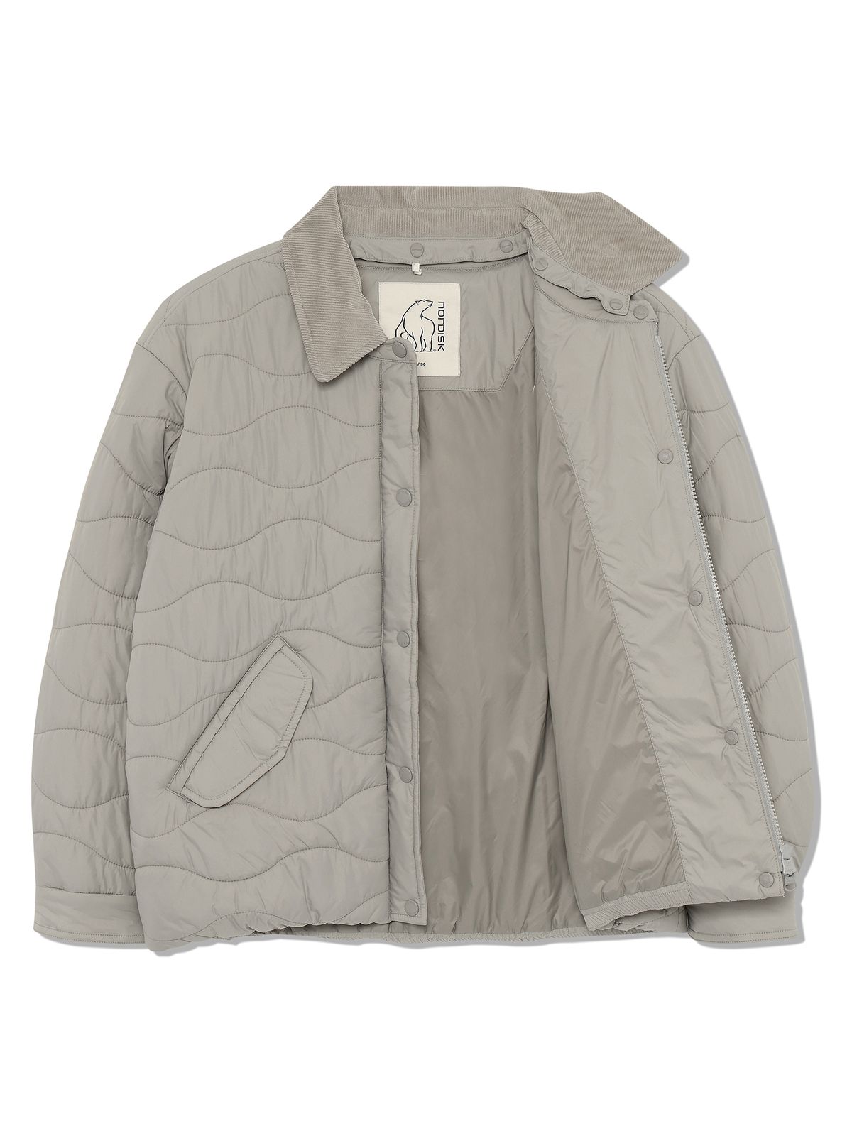 노르디스크(NORDISK) 트리니티 퀼팅 자켓 SHORT (3WAY) - W_Light Grey_OWW26116C2