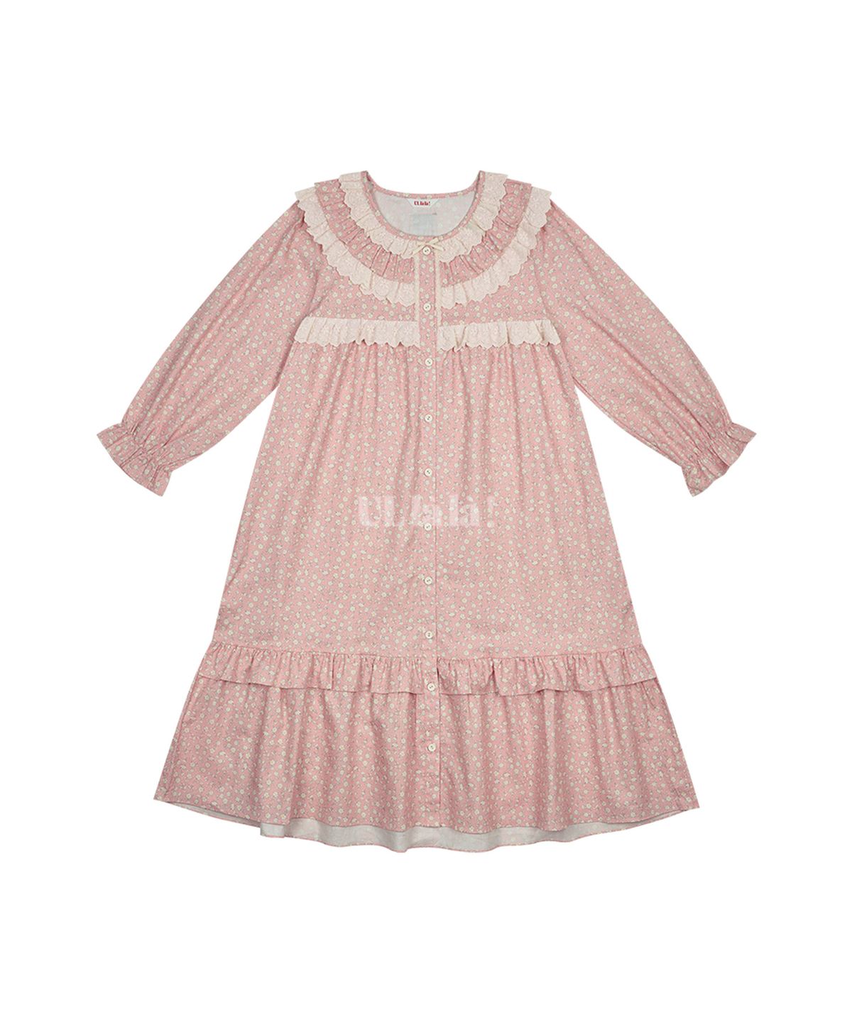 울랄라파자마(ULLALA PAJAMAS) 엘디 긴팔 원피스 핑크 (30수)