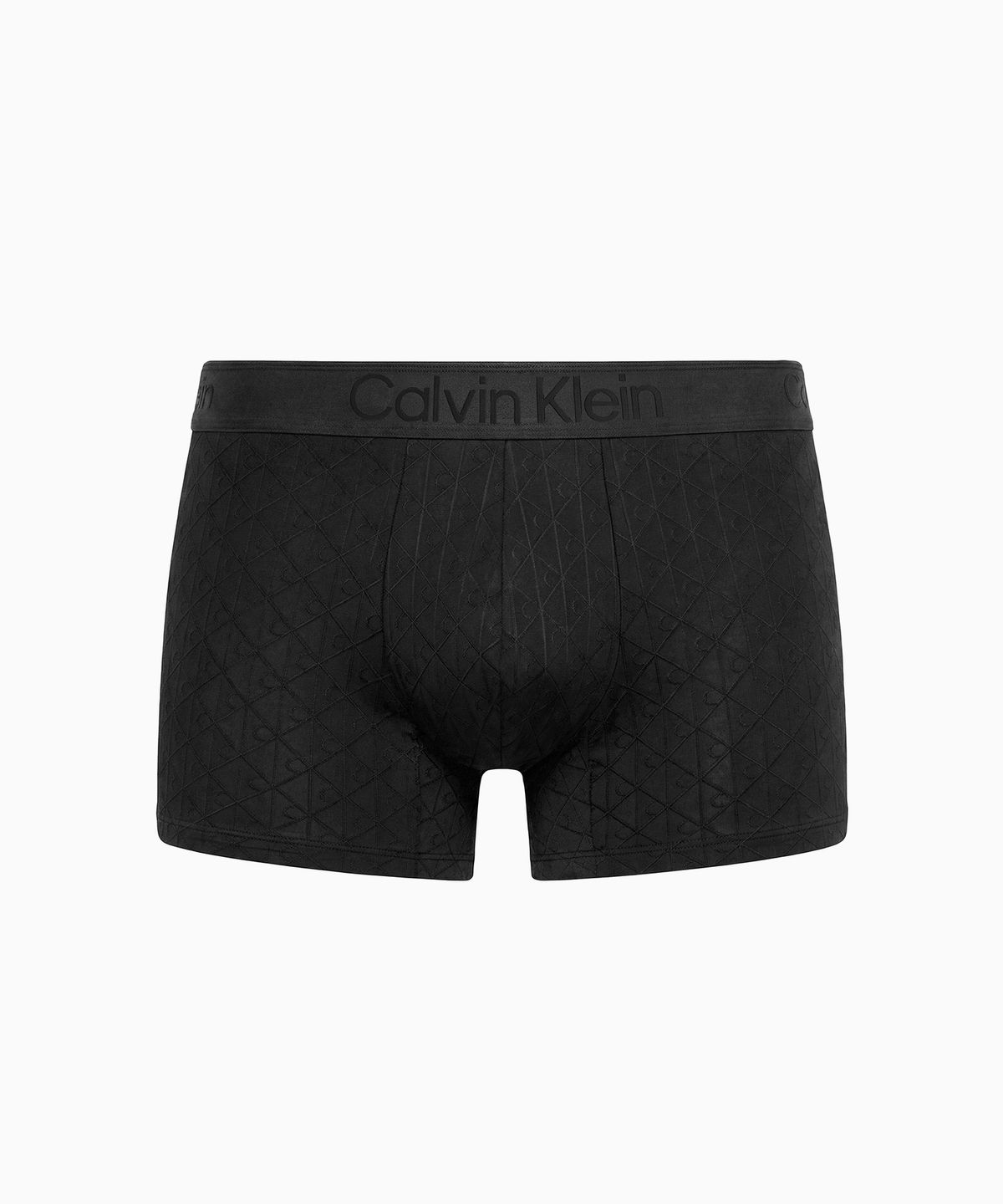 캘빈클라인 언더웨어(CALVIN KLEIN UNDERWEAR) 남성 CK 블랙 엠보스드 엠블럼 트렁크_NB4661UB1
