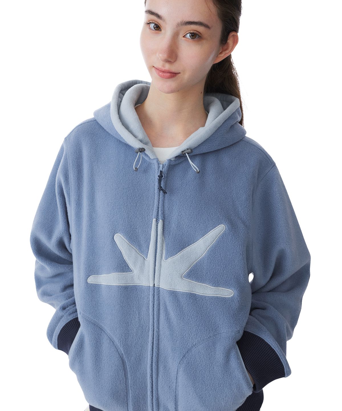 썬러브투어(SUNLOVETOUR) Daybreak Fleece Zip Up Hoodie Blue