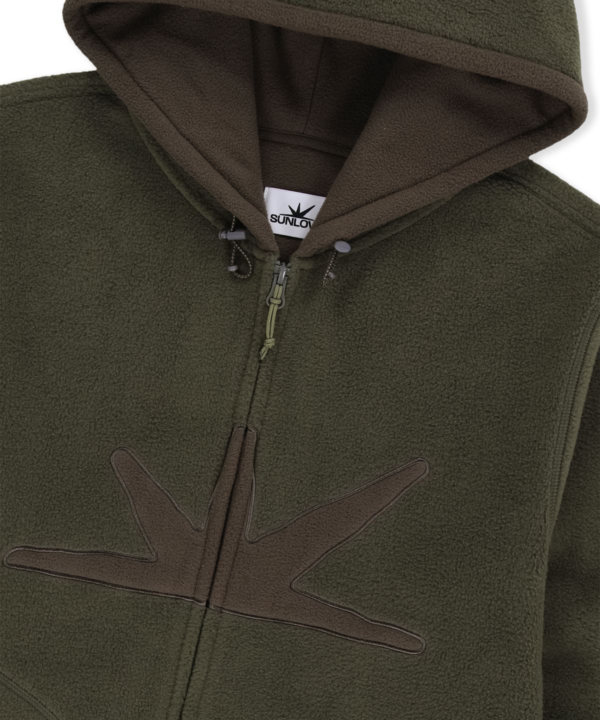 썬러브투어(SUNLOVETOUR) Daybreak Fleece Zip Up Hoodie Dark Olive
