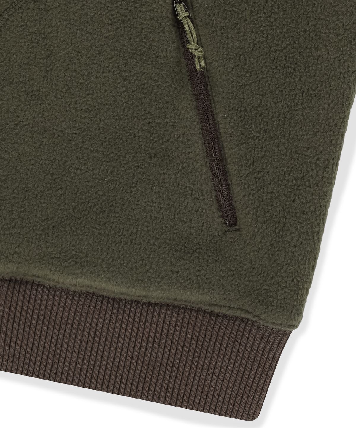 썬러브투어(SUNLOVETOUR) Daybreak Fleece Zip Up Hoodie Dark Olive