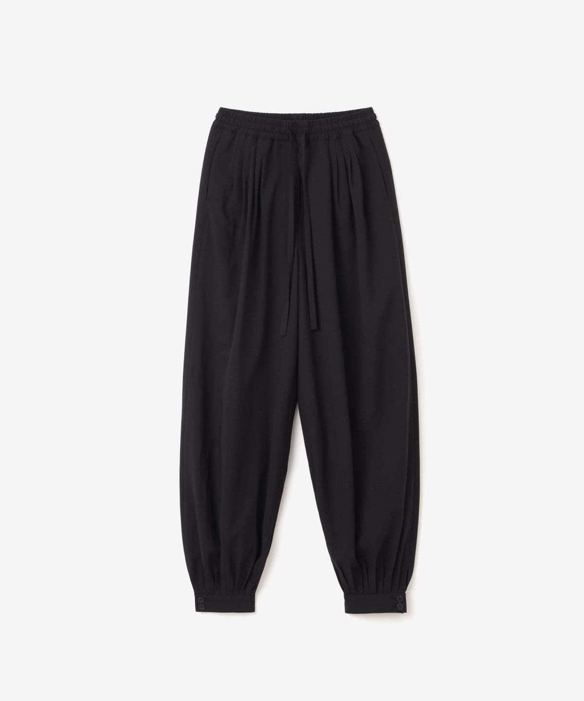 이어닝(YEARNING) FLOW VOLUME TUCK PANTS, BLACK