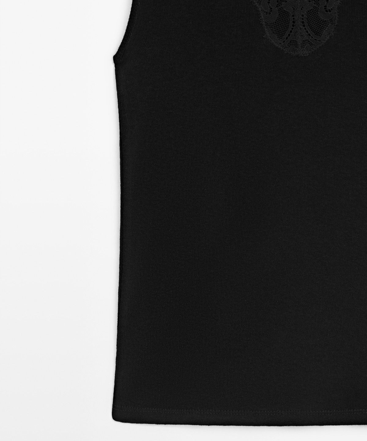 마시모두띠(MASSIMO DUTTI) 코튼·캐시미어 혼방 란제리 탑