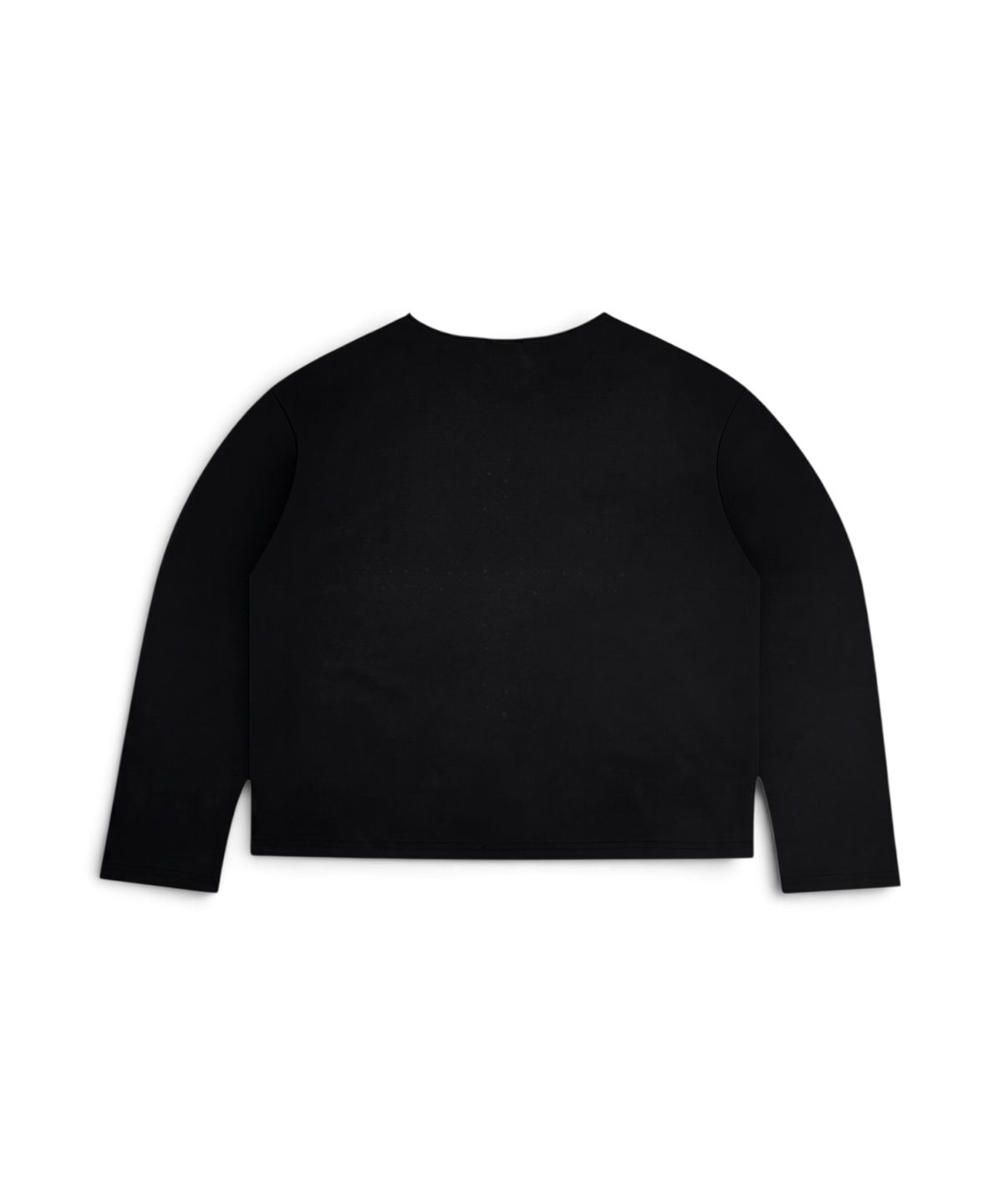 본슬리피(BORN SLIPPY) Crystal Cross Boat Neck Long Sleeve Tee (Black)