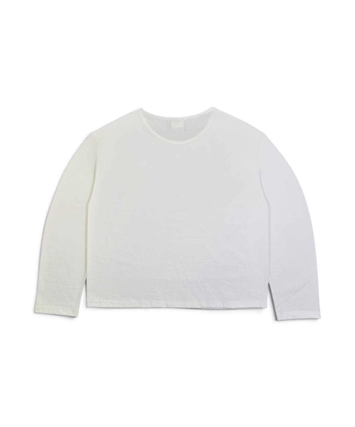 본슬리피(BORN SLIPPY) Crystal Cross Boat Neck Long Sleeve Tee (Ivory)