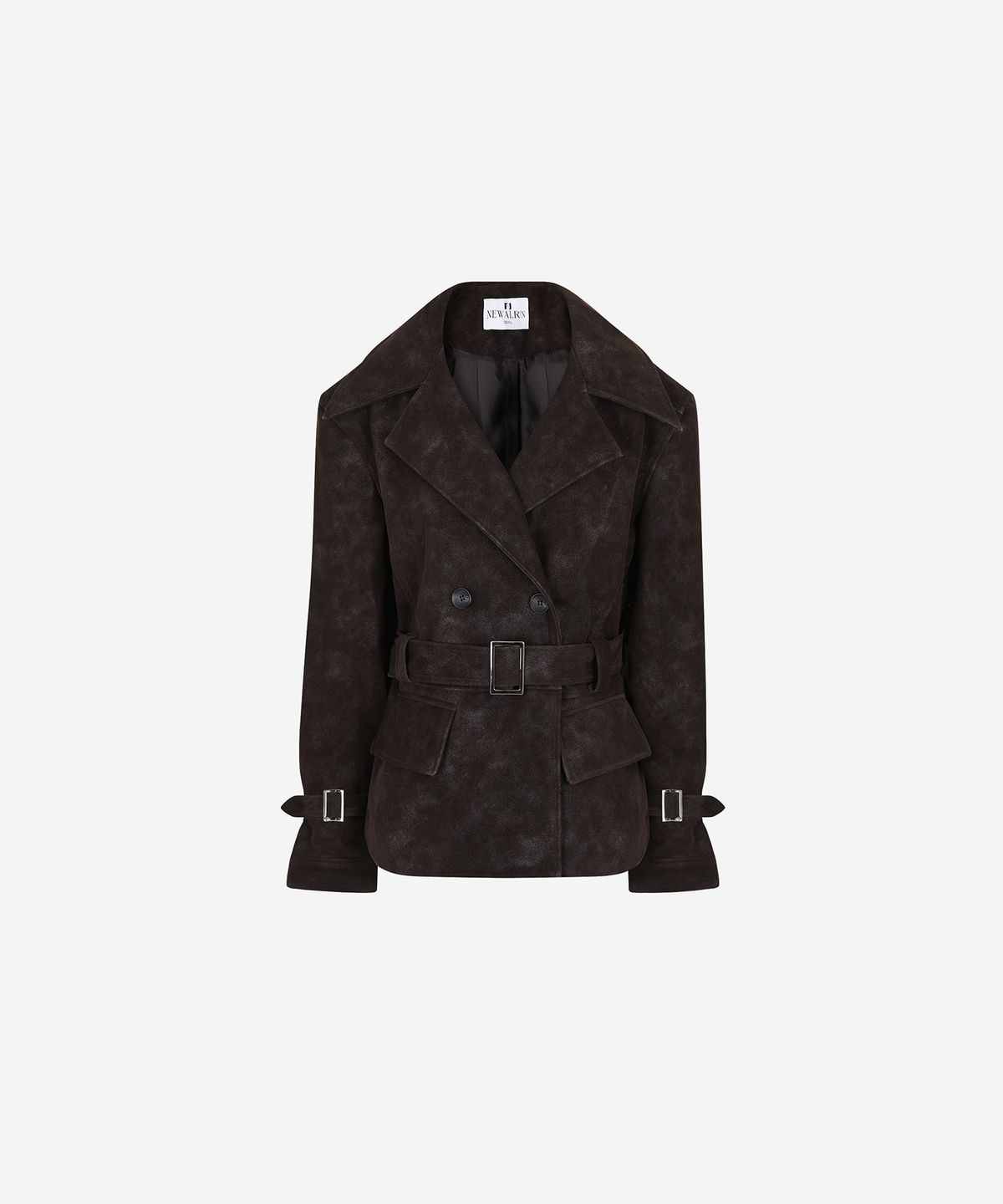 뉴얼린(NEWALRIN) Dusk Belt Trench Jacket Brown