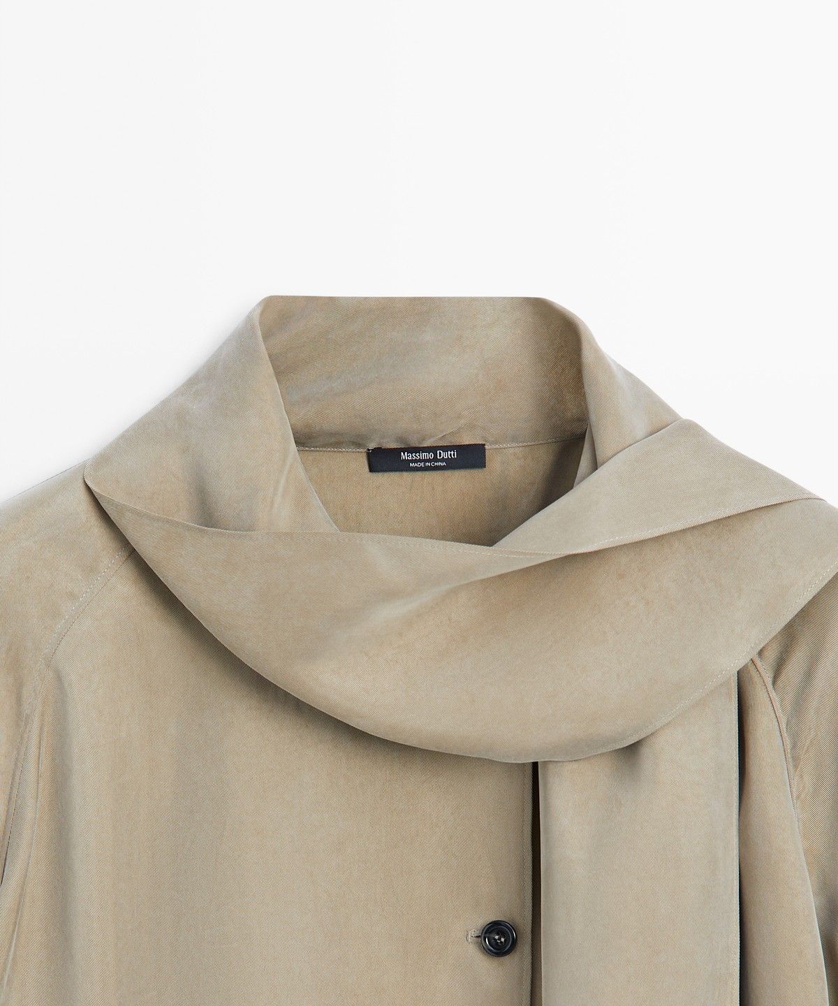 마시모두띠(MASSIMO DUTTI) 스카프 디테일 플루이드 셔츠
