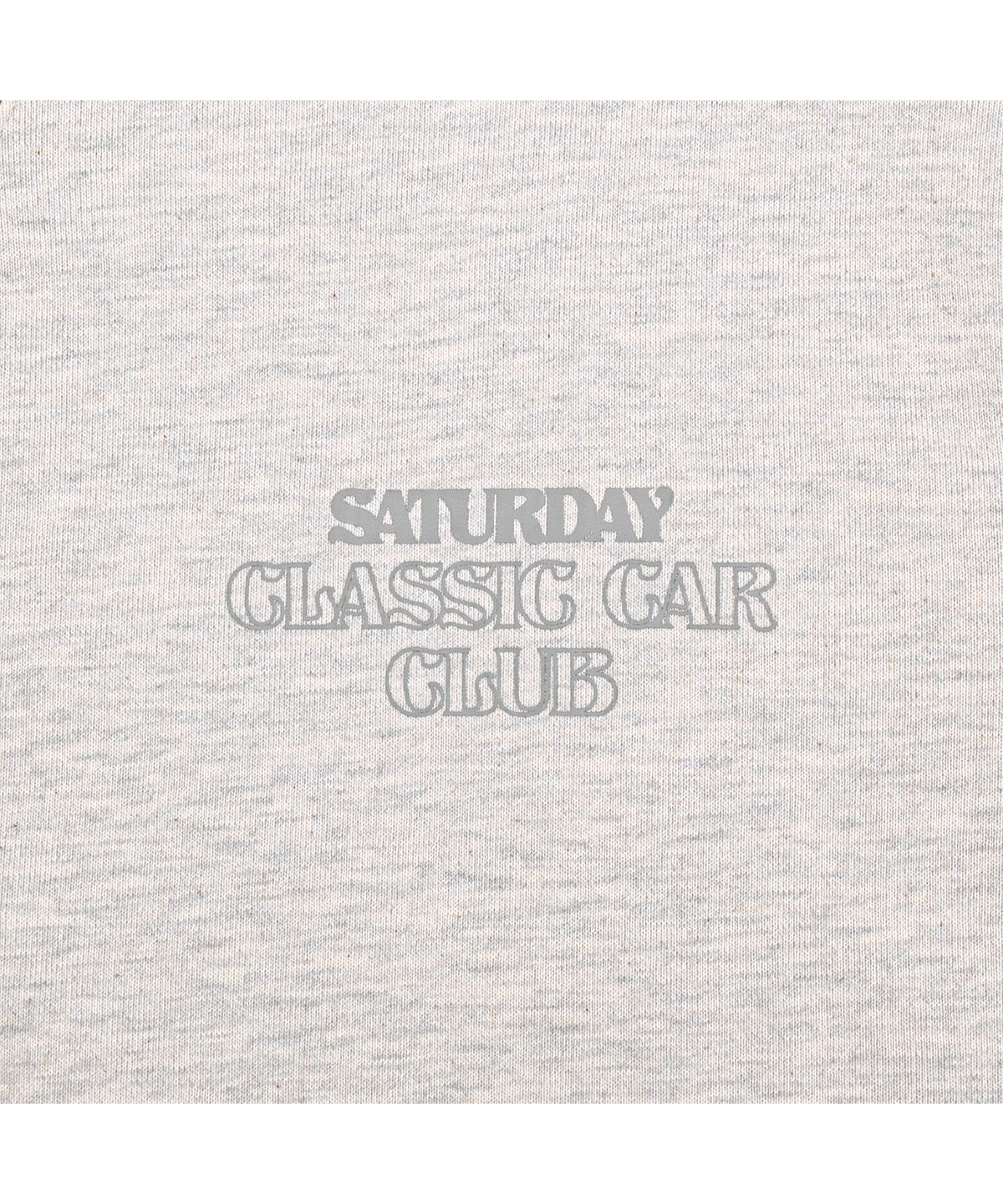 세러데이 레저 클럽(SATURDAY LEISURE CLUB) Saturday Classic Car Club Logo Leisure Sweatshirt(Unisex) - Oatmeal & Grey