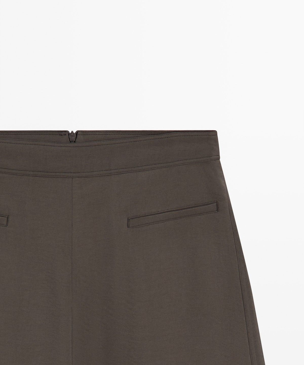 마시모두띠(MASSIMO DUTTI) 플루이드 미디 스커트 플리츠 디테일