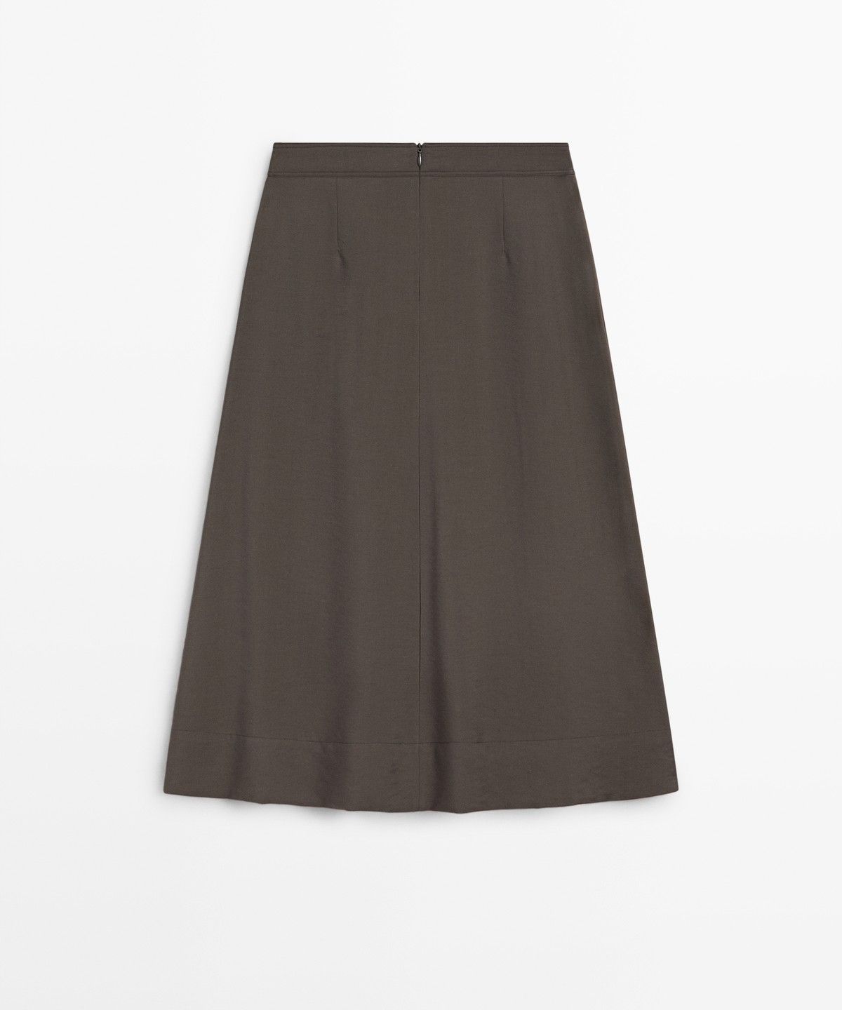 마시모두띠(MASSIMO DUTTI) 플루이드 미디 스커트 플리츠 디테일