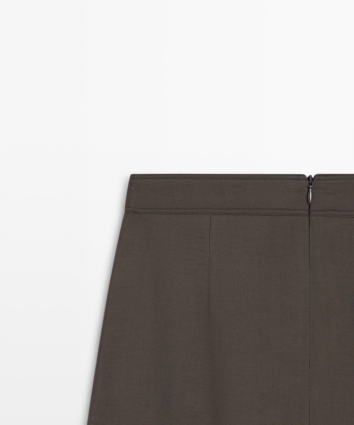 마시모두띠(MASSIMO DUTTI) 플루이드 미디 스커트 플리츠 디테일