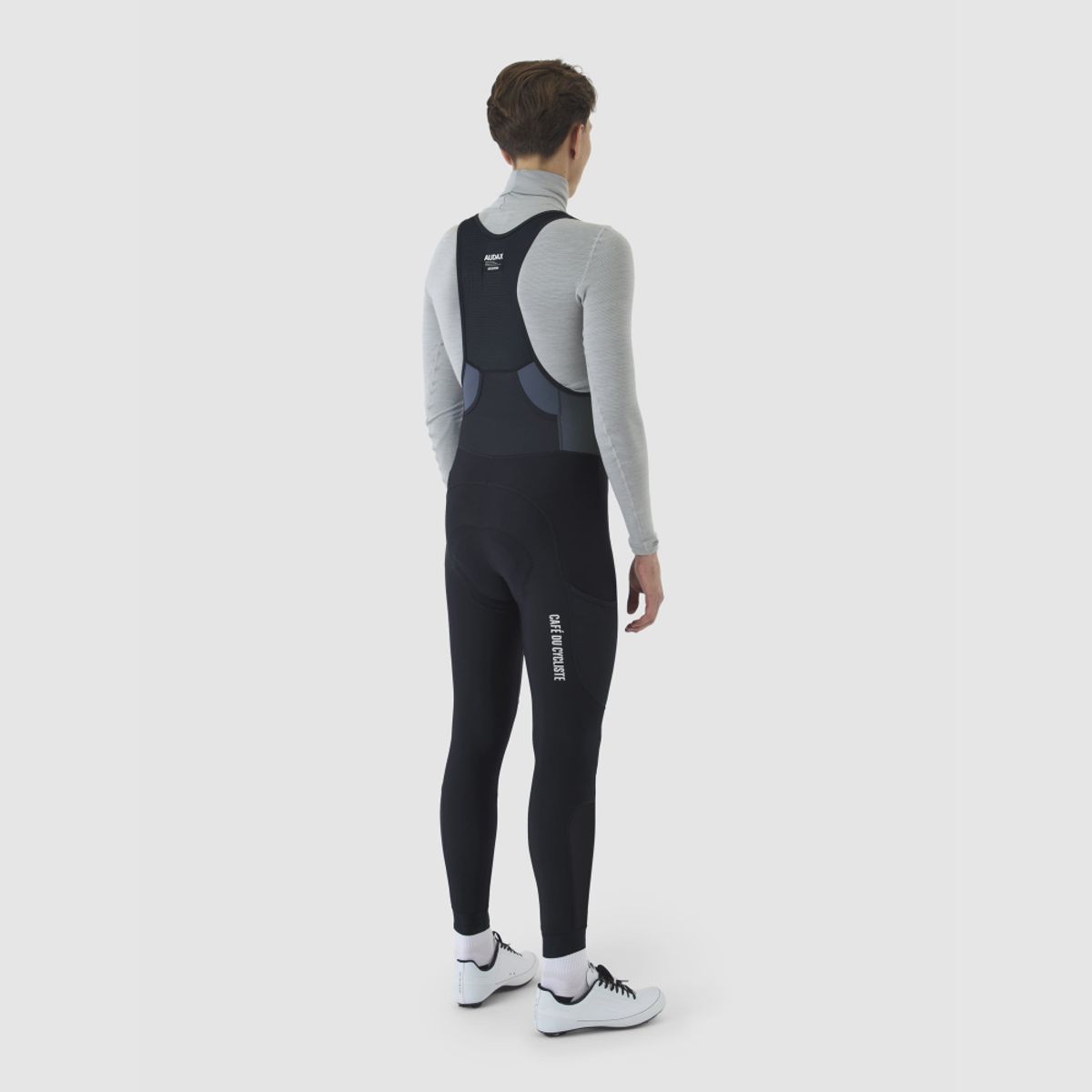 카페 드 사이클리스트(CAFE DU CYCLISTE) 로지 레이스 기모 빕 타이즈 블랙 남성