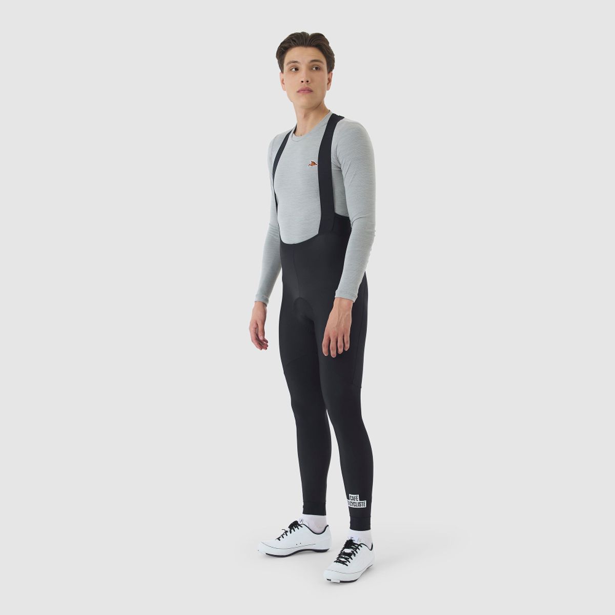 카페 드 사이클리스트(CAFE DU CYCLISTE) 마리 클래식 기모 빕 타이즈 블랙 남성
