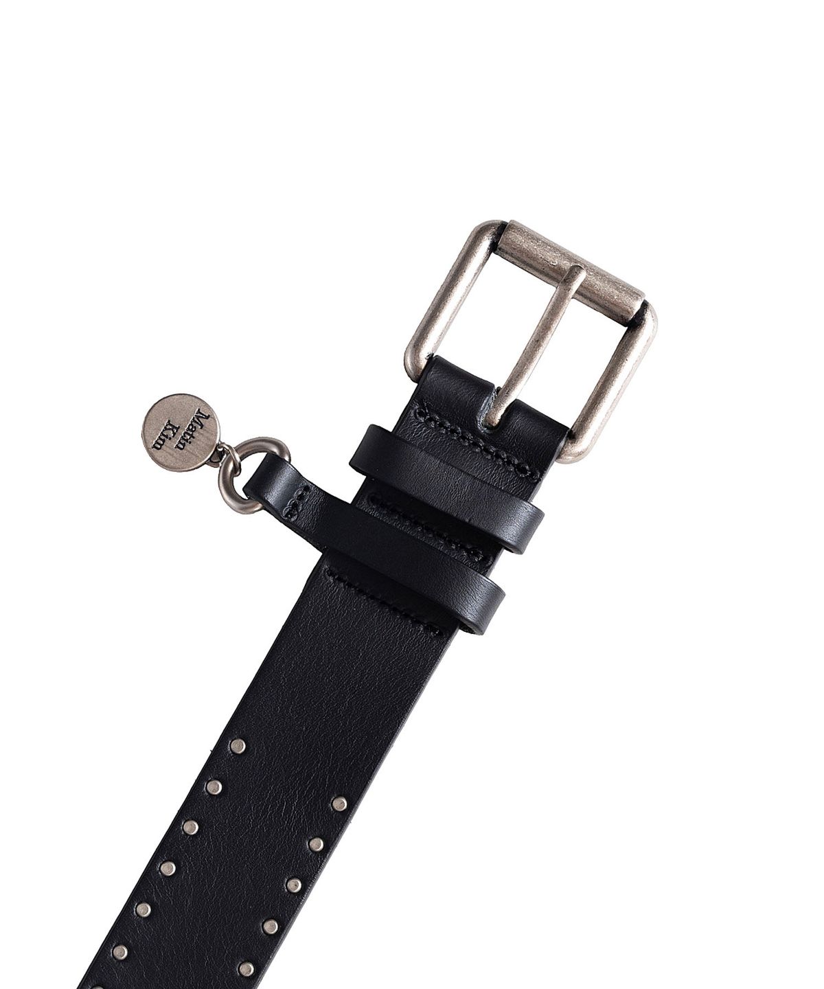마뗑킴(MATIN KIM) MINI DOT STUD LEATHER BELT IN BLACK