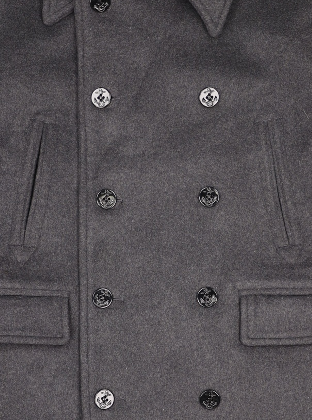 벌스데이수트(BIRTHDAYSUIT) OVERSIZED PEA COAT (CHARCOAL) L