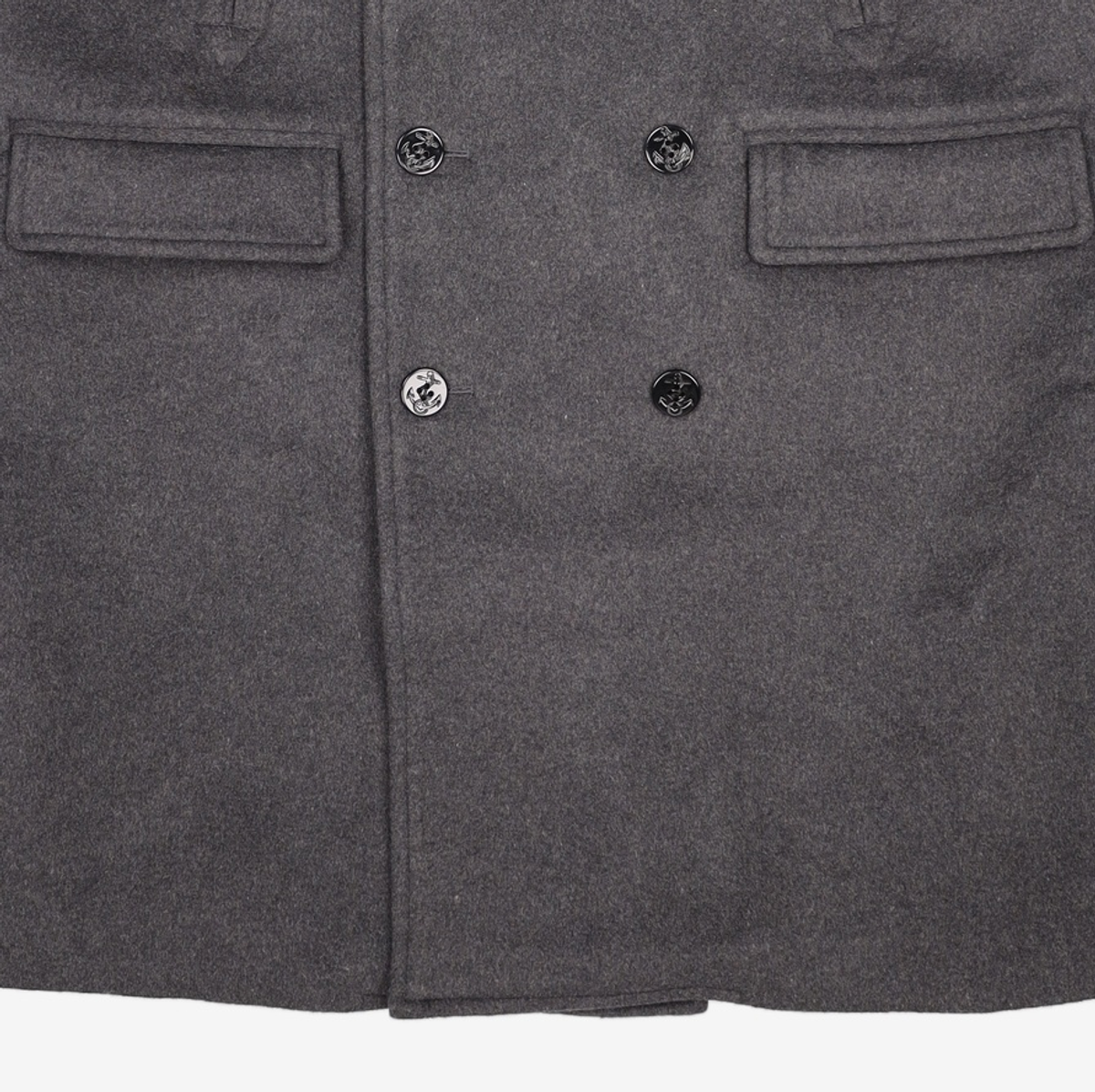 벌스데이수트(BIRTHDAYSUIT) OVERSIZED PEA COAT (CHARCOAL) L