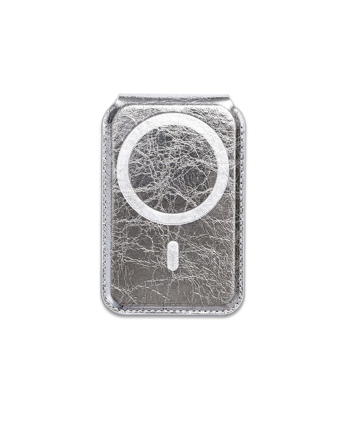 마뗑킴(MATIN KIM) MATIN MAGNETIC FLIP CARD WALLET IN SILVER