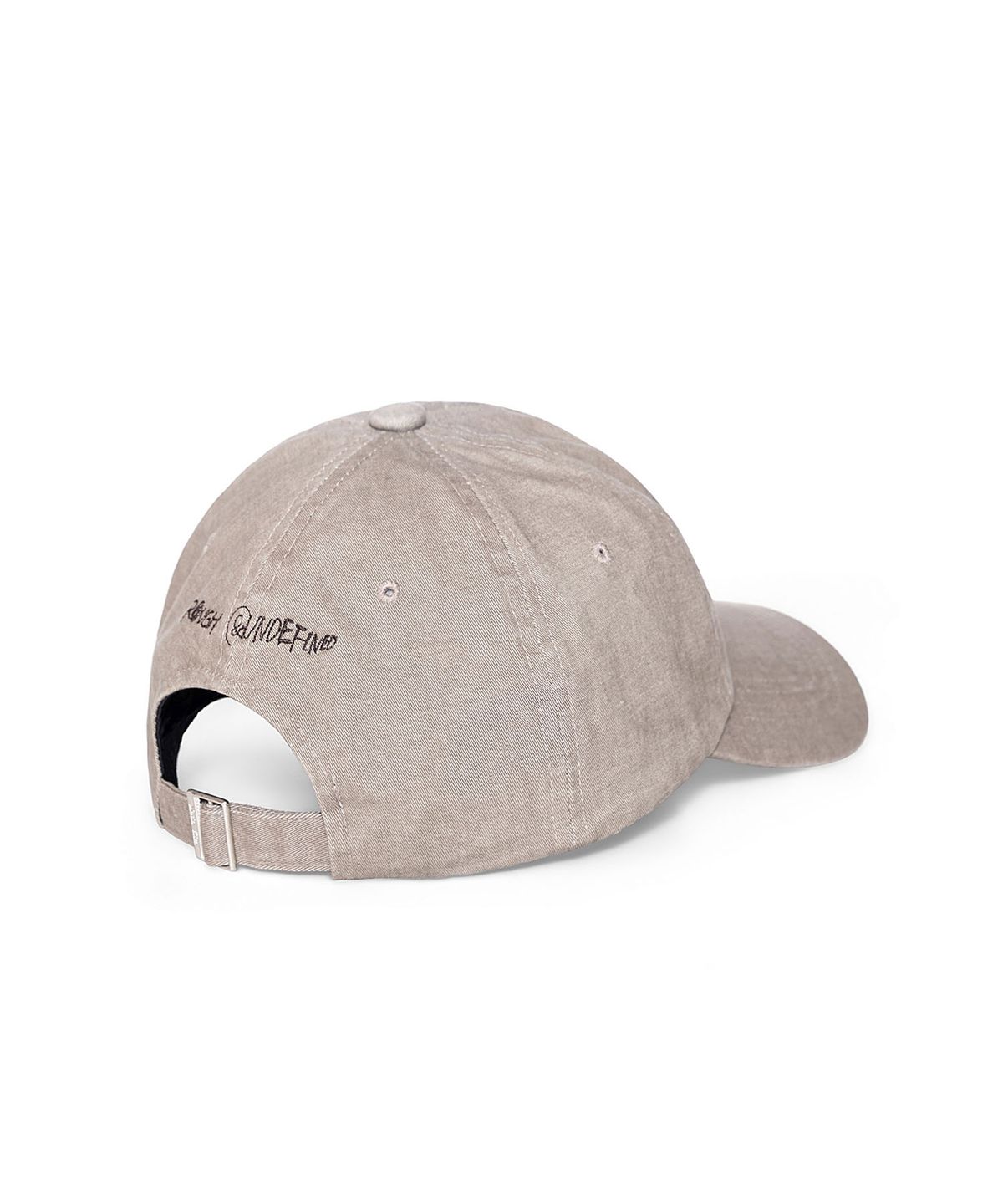마뗑킴(MATIN KIM) VINTAGE WASHED GRAFFITI BALL CAP IN KHAKI BROWN