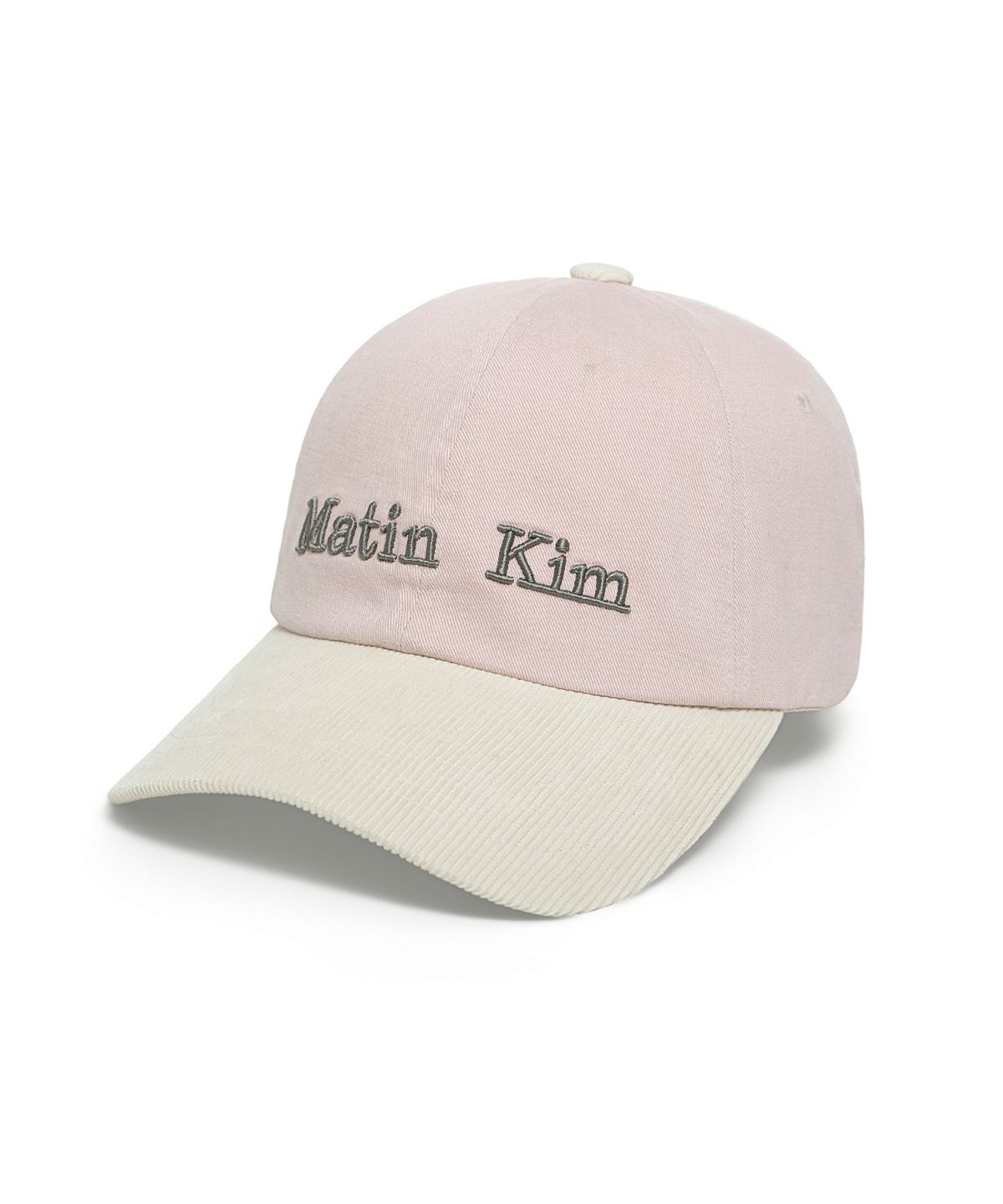 마뗑킴(MATIN KIM) MATIN CLASSIC LOGO CORDUROY BRIM BALL CAP IN PINK