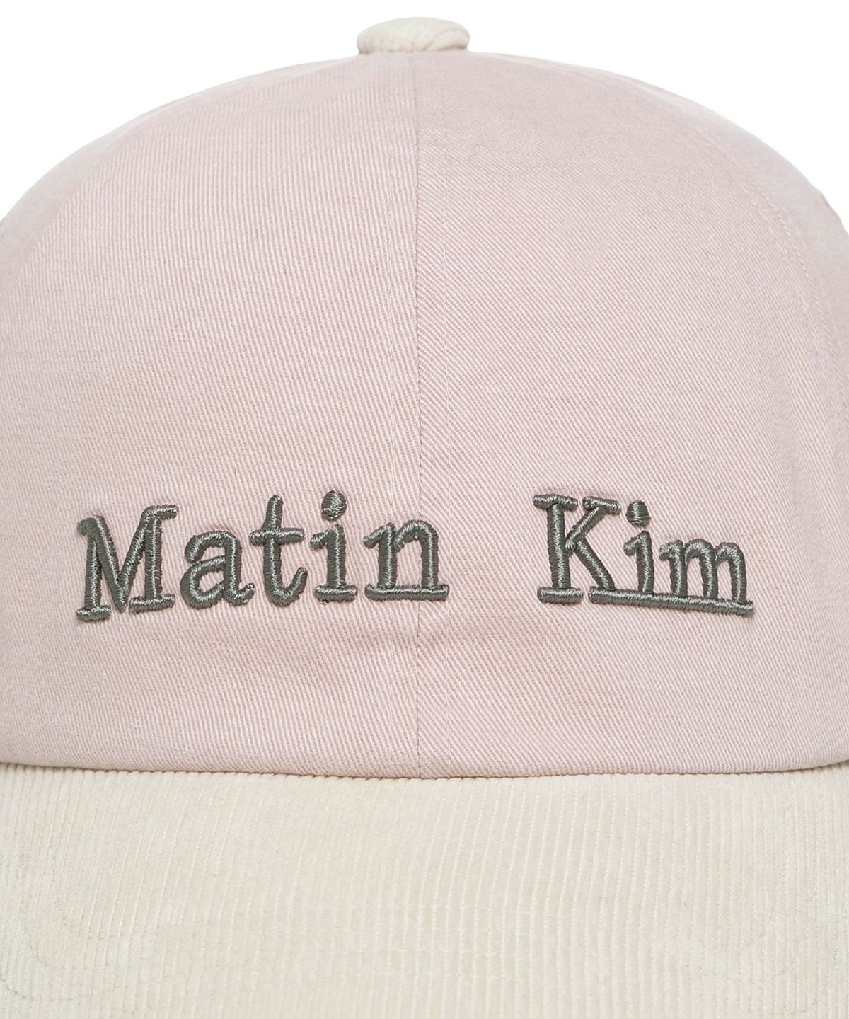 마뗑킴(MATIN KIM) MATIN CLASSIC LOGO CORDUROY BRIM BALL CAP IN PINK