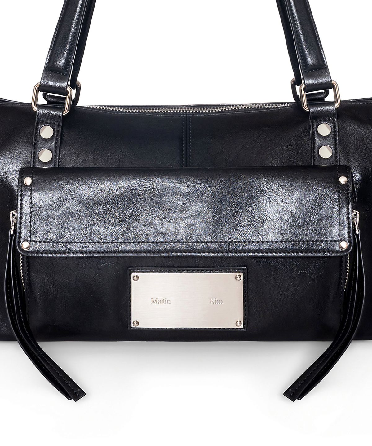 마뗑킴(MATIN KIM) FLAP POCKET SHOULDER BAG IN BLACK