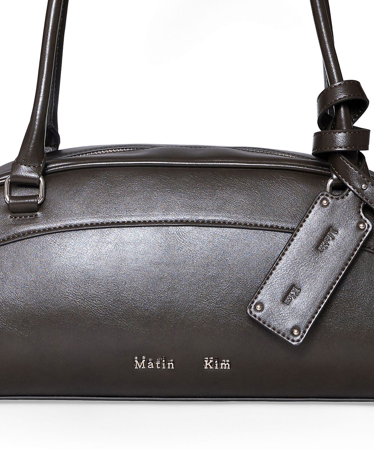 마뗑킴(MATIN KIM) HALFMOON BOWLING BAG IN DARK KHAKI