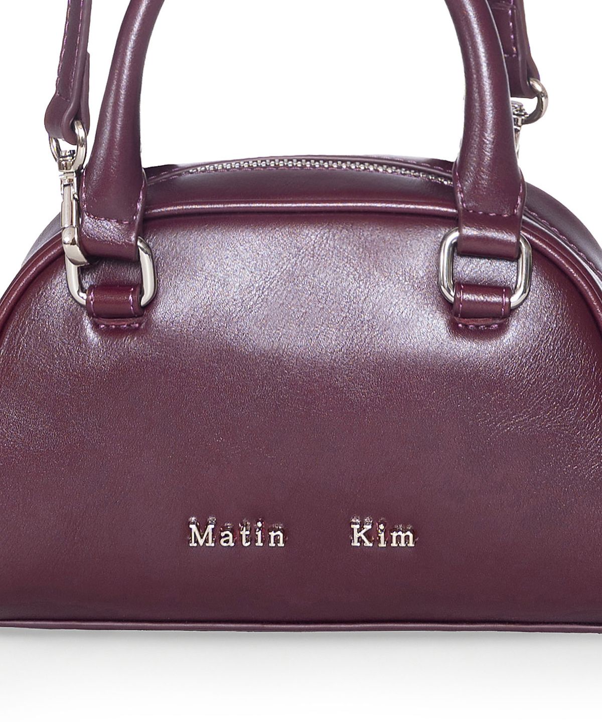 마뗑킴(MATIN KIM) HALFMOON BABY BOWLING BAG IN WINE